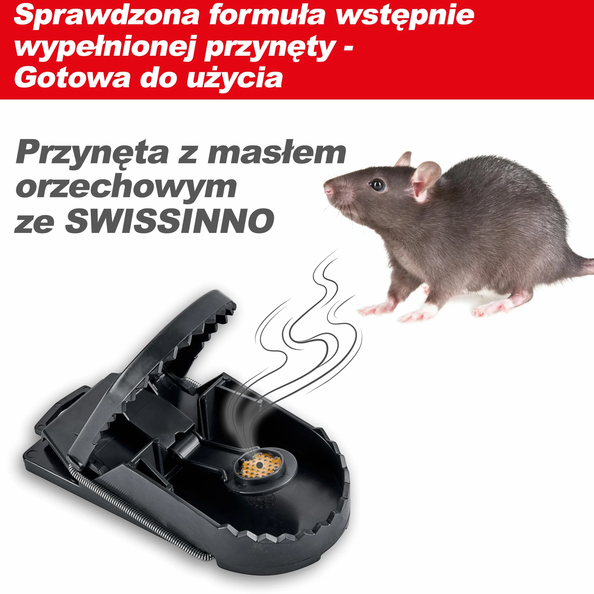SWISSINNO Pułapka na szczury SuperCat – 1 pułapka z przynętą
