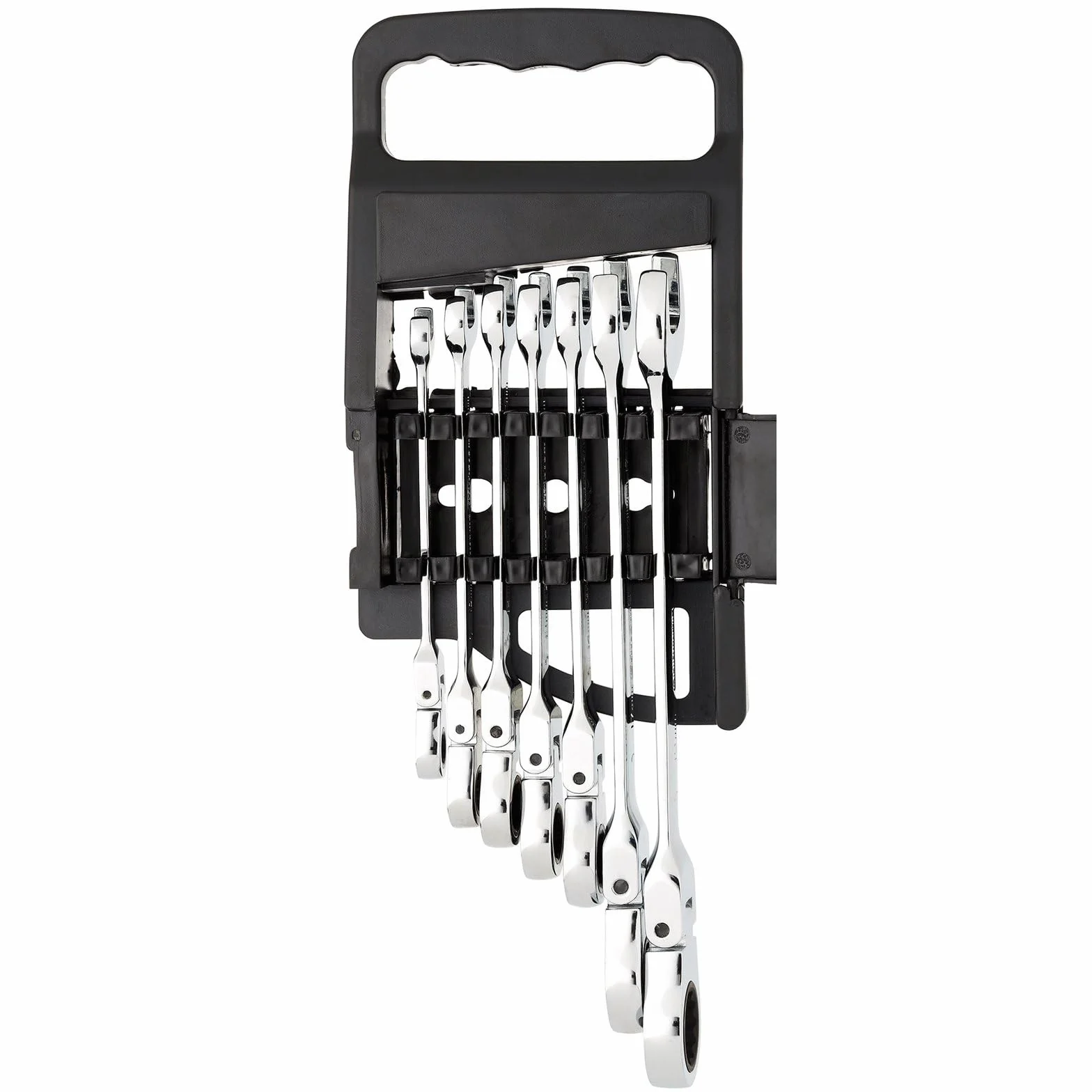 Draper 25396 Hi-Torq metryczny klucz płasko-oczkowy z elastyczną głowicą, niebieski, 7 szt