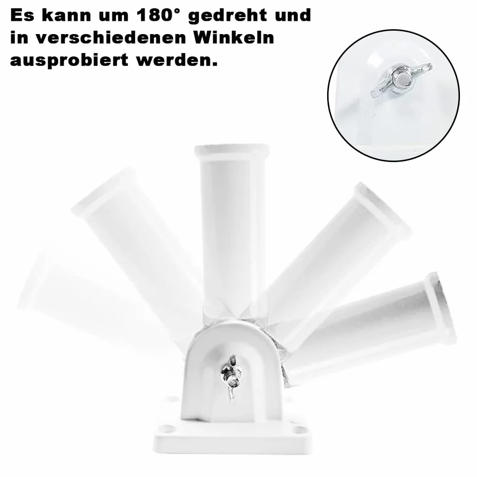 Regulowany uchwyt na maszt flagowy biały