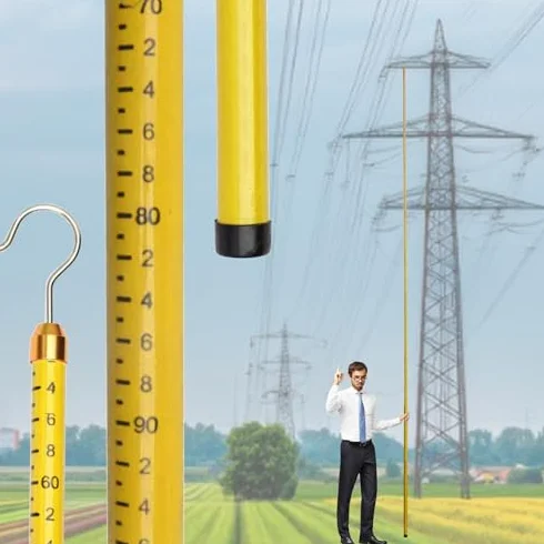 Laska pomiarowa, profesjonalny pręt pomiarowy 26 m – lekki i trwały drążek do pomiaru wysokości do inspekcji linii energetycznej, idealny dla elektryków, wykonawców i badań terenowych