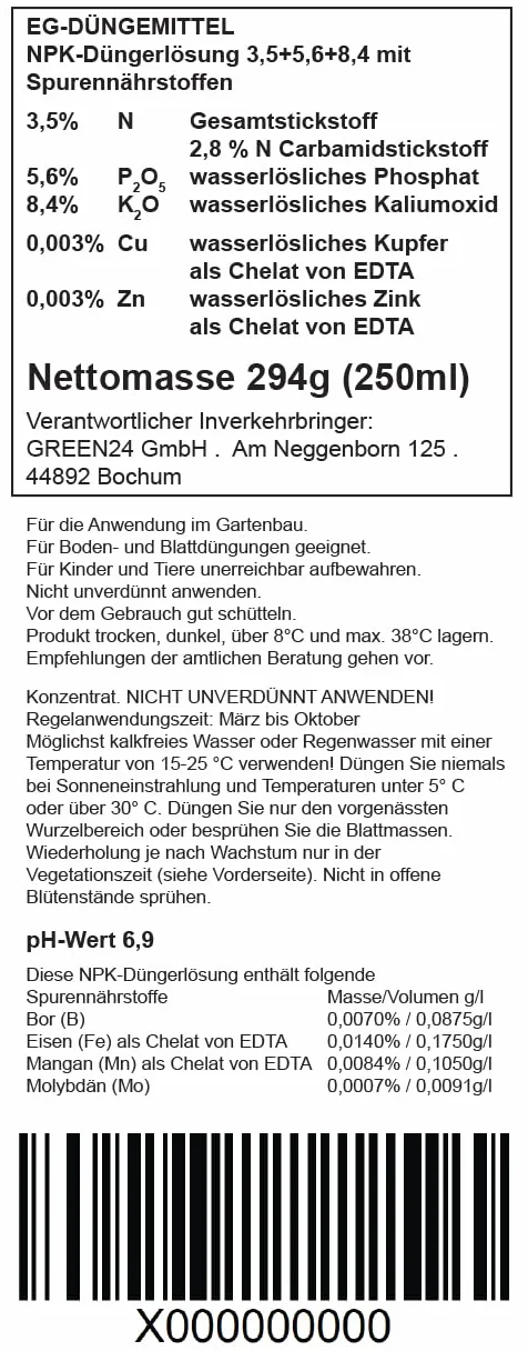 Nawóz konopny Sansevieria NPK płynny do języka teściowej, Dracaena trifasciata, Sansevieria cylindrica, nawóz pełny, nawóz do roślin pokojowych