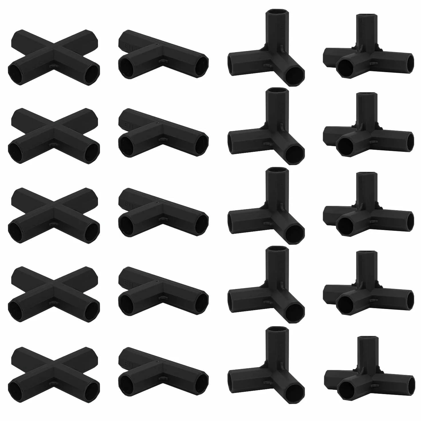 Okucia 11 mm stabilne wsporniki wytrzymała rama szklarni złącze czarne 20 szt.