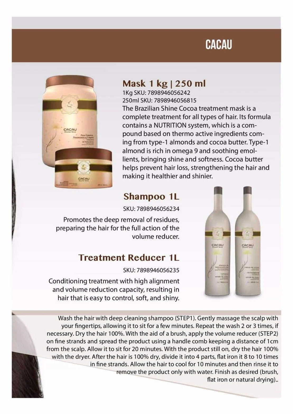 Eternity Liss Brazylijski połysk Cacau Hair Care Kit (2 x 1 l)