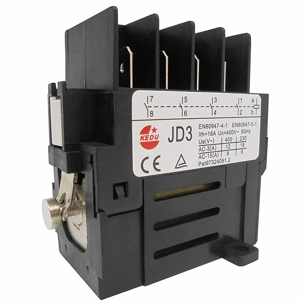 Przekaźnik elektromechaniczny do sterowania silnikiem KEDU JD3 400 V 10 pinów 4NO