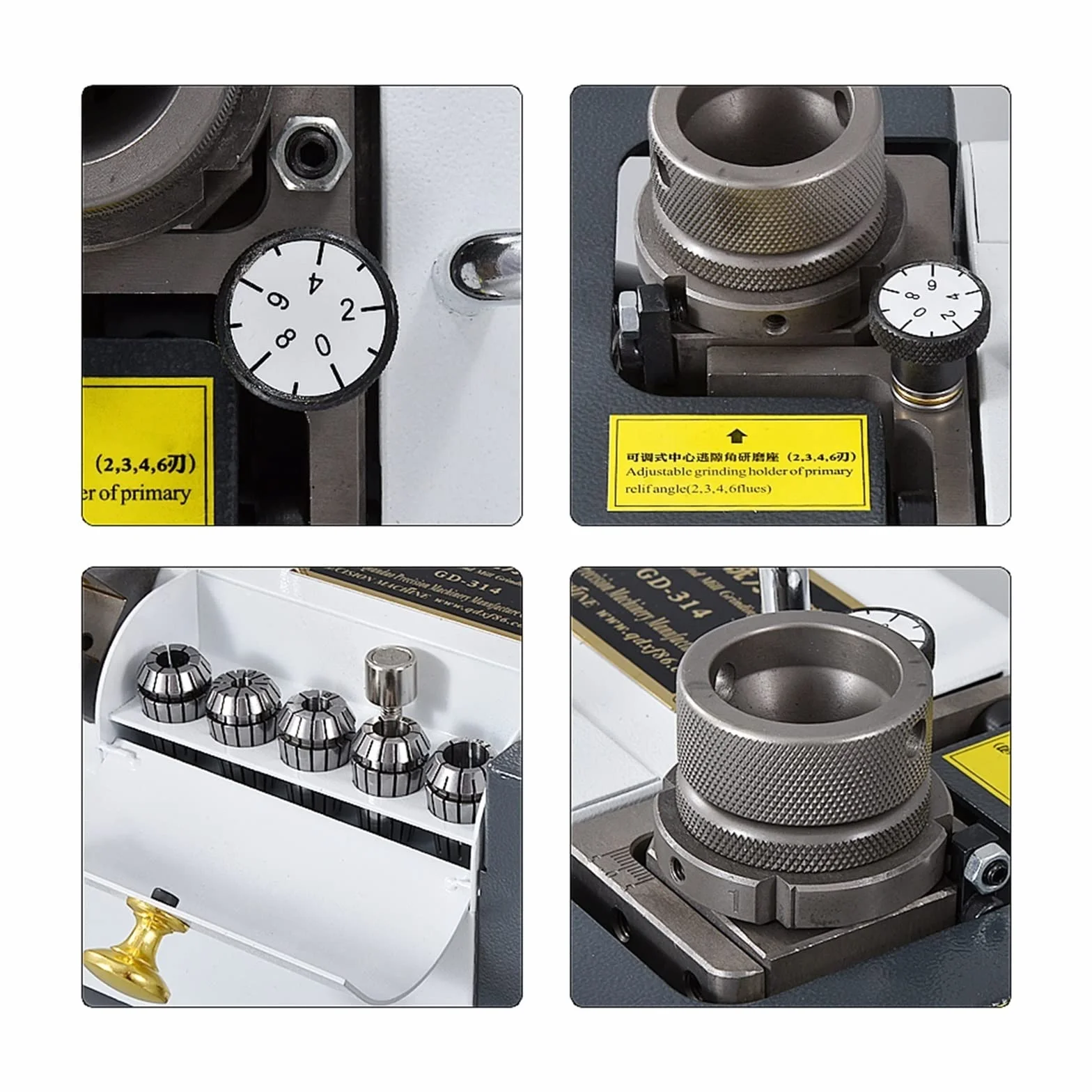 Przenośny GD-314 frez szlifierka narzędzia z węglików spiekanych 3-14mm ostrzałka do wierteł frez szlifierka 300W Efektywność(GD-314A 110)