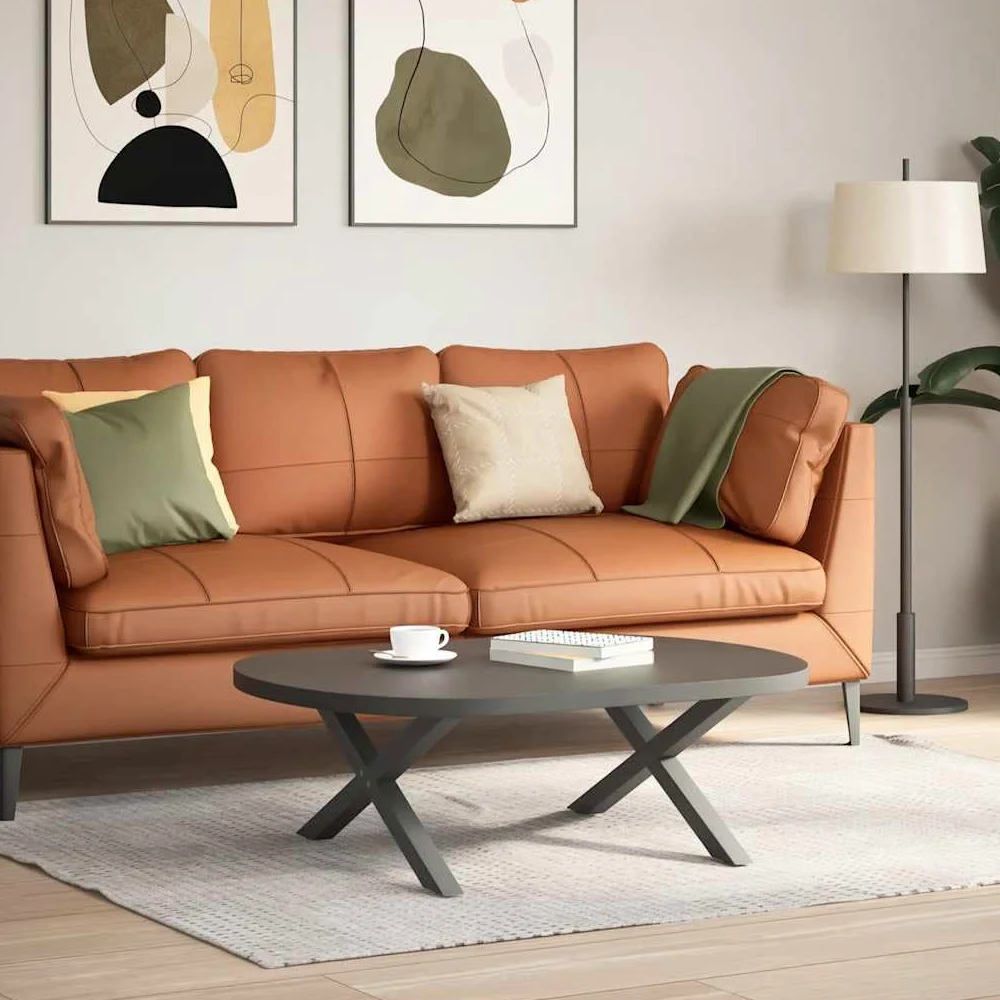 Nogi stolika kawowego X 2 sztuki antracyt 70 x 30-31 cm stal | Wstępnie wywiercony wspornik, w zestawie śruby, regulowane nóżki, nowoczesny geometryczny design