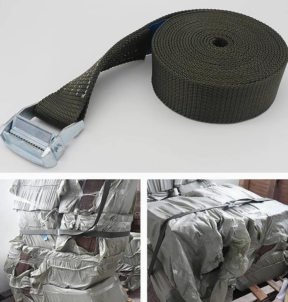 Pasy z grzechotką, Paski zapadkowe, pasek zapadkowy, paski zapadkowe, 20m x 50mm 2 szt. Ciężkie paski do mocowania, pasy napinające, pasek mocujący z klamrą Quick Release Cam