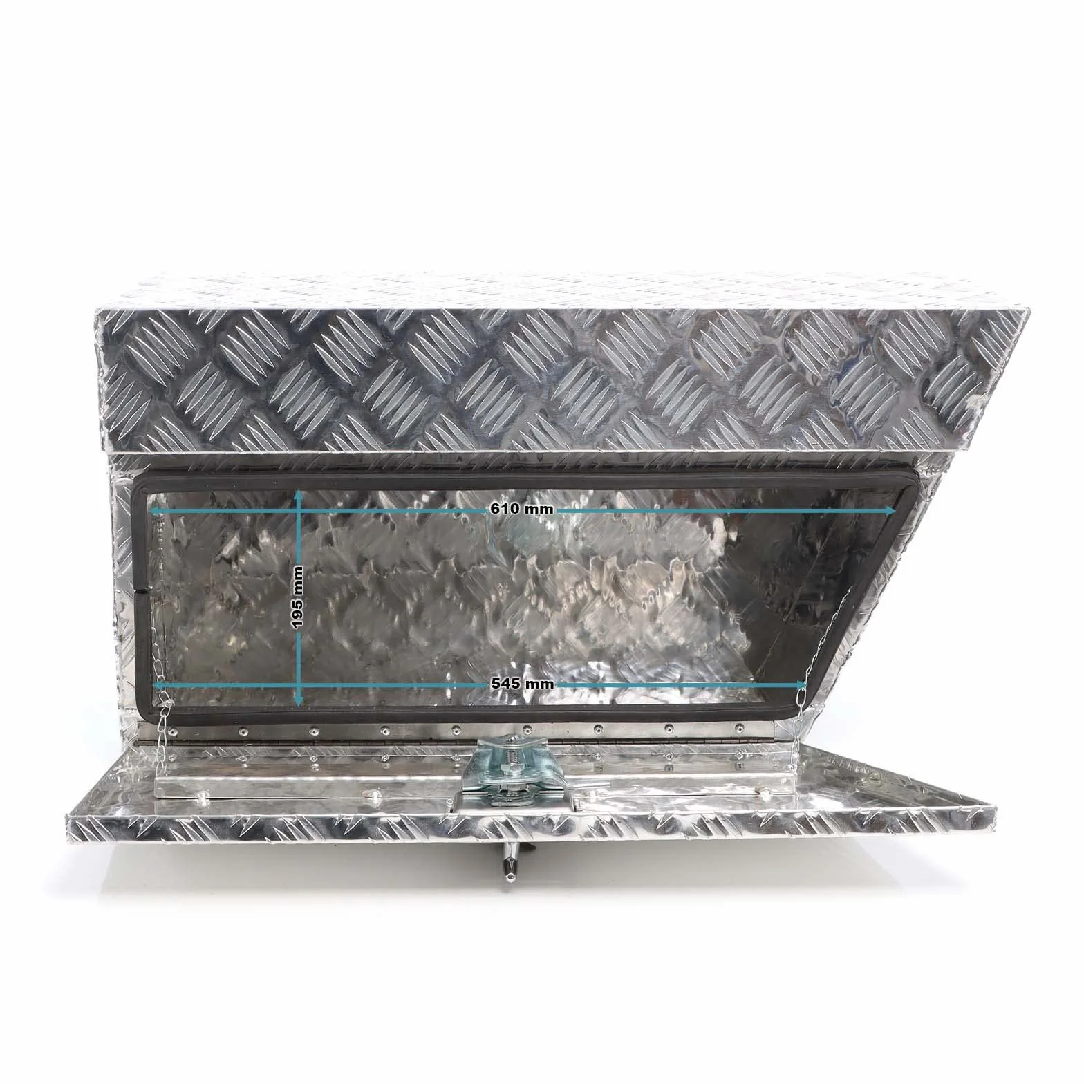 XPOtool aluminiowy schowek prawy 75x25x40 cm / 6 kg do 60 L / 40 kg solidny do samochodów, przyczep, pojazdów użytkowych, solidny schowek i skrzynka narzędziowa