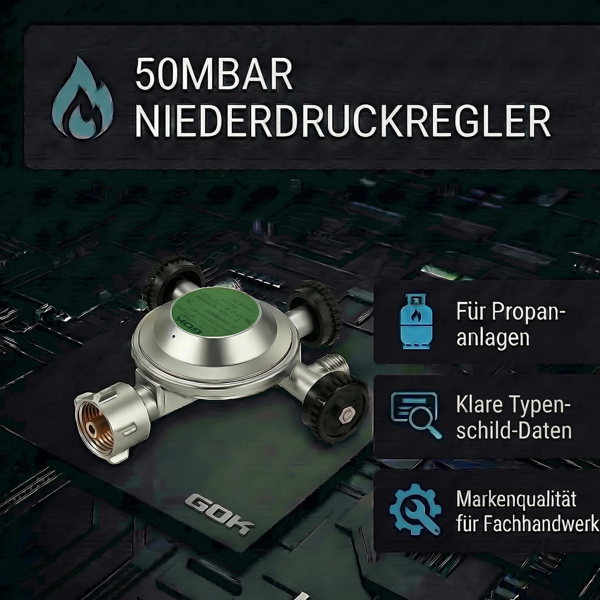 GOK Regulator niskiego ciśnienia TYP EN61 50 mbar luzem
