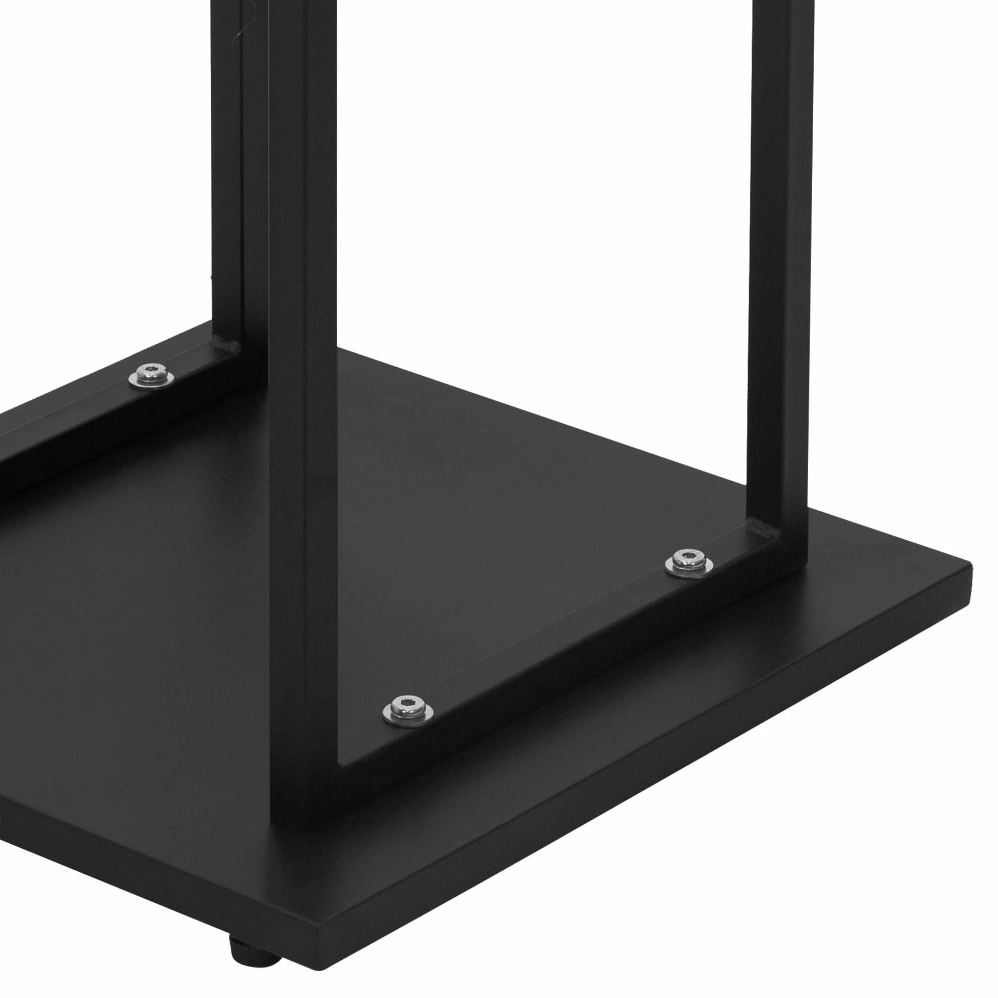 ML-Design Regał na drewno kominkowe, 33 x 115 x 33 cm, prostokątny, czarny, metalowy, do wewnątrz/na zewnątrz, do przechowywania drewna opałowego z powlekanej stali, stojak na drewno kominkowe, regał