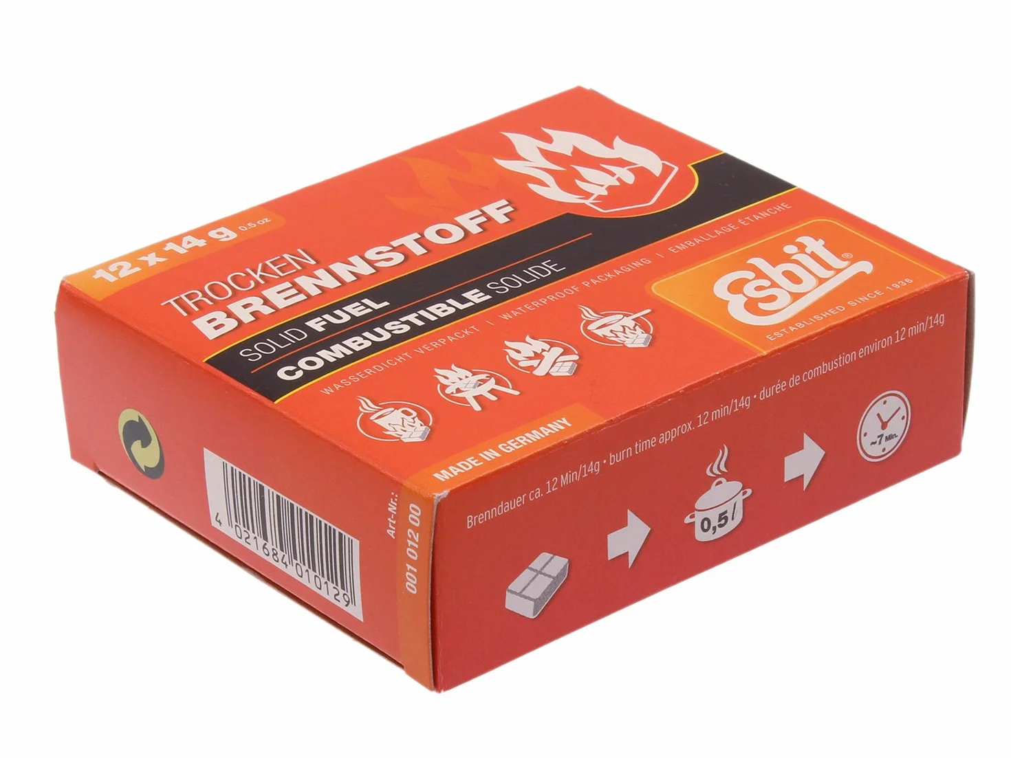 Esbit Suche tabletki paliwowe, 14 g, 12 sztuk w opakowaniu