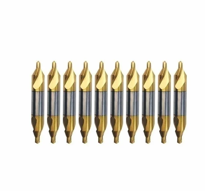 6 sztuk/10 sztuk HSS kombinowane wiertła centrujące Ti-powlekane 60 stopni pogłębiacze kątowe zestaw bitów 1.0-6mm metalowe centrujące wiertło tokarka W6542 M35(A4.0 (10mm) Cobalt)