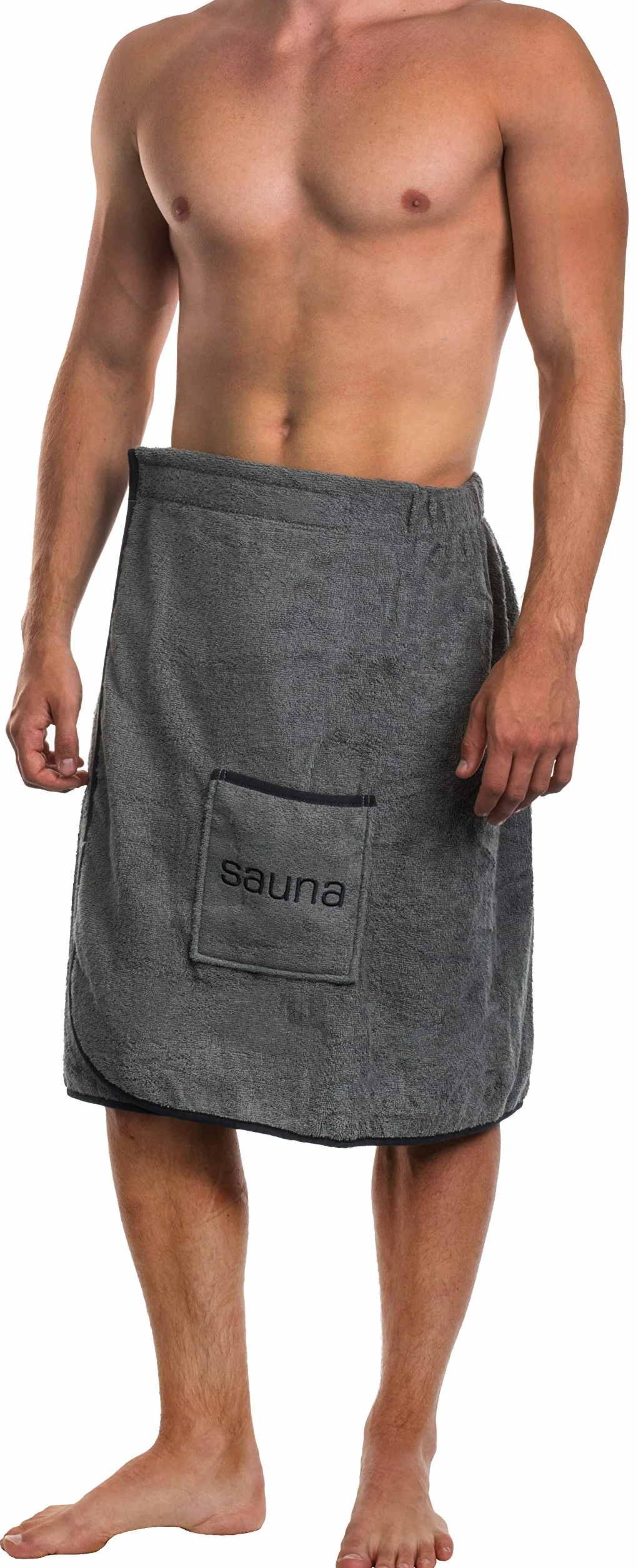 Męski kilt do sauny sarong S-XL z zapięciem na rzepy 100% bawełna