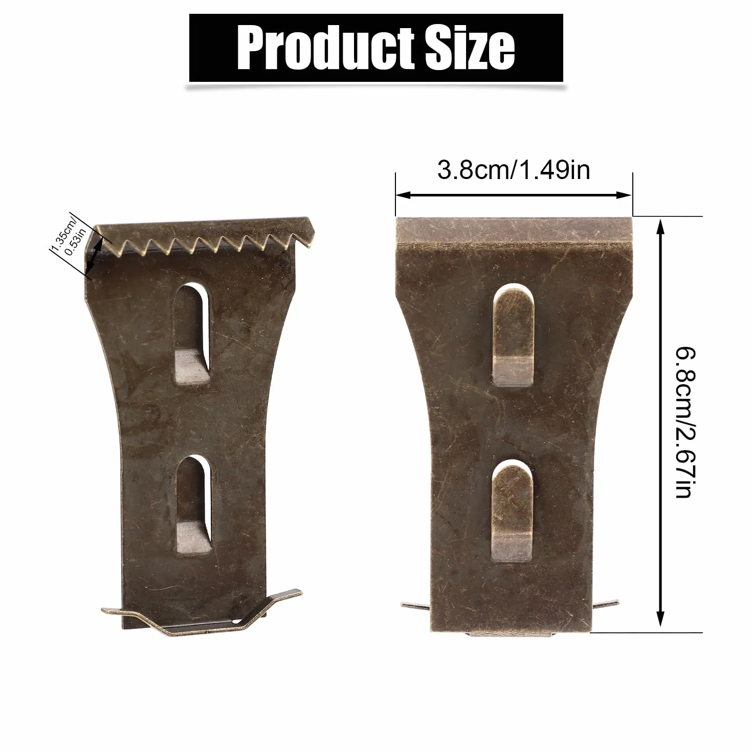 Klipsy do Cegiel Stal Wieszaki Scienne Bez Wiertla 5,7-6cm