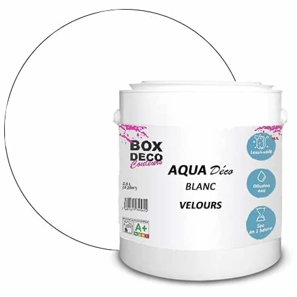 Aqua Deco Velvet farba ścienna akrylowa - 2,5L / 25m², biała