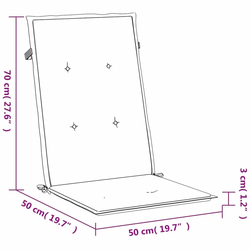 vidaXL Poduszki na krzesła ogrodowe 4 szt. 120x50x3 cm szare