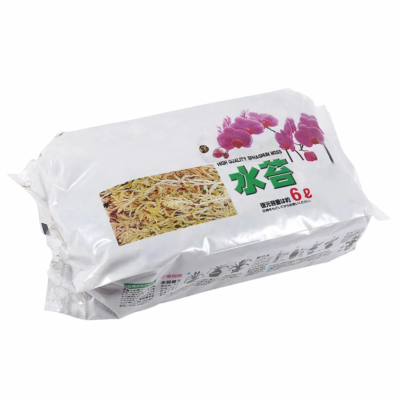 Semme Orchid Sphagnum Moss Premium 6L Organiczny Mech Torfowiec Torfowiec dla Roślin Naturalne Nawilżające Odżywianie z Bogatymi Składnikami Odżywczymi Długotrwała Wentylacja