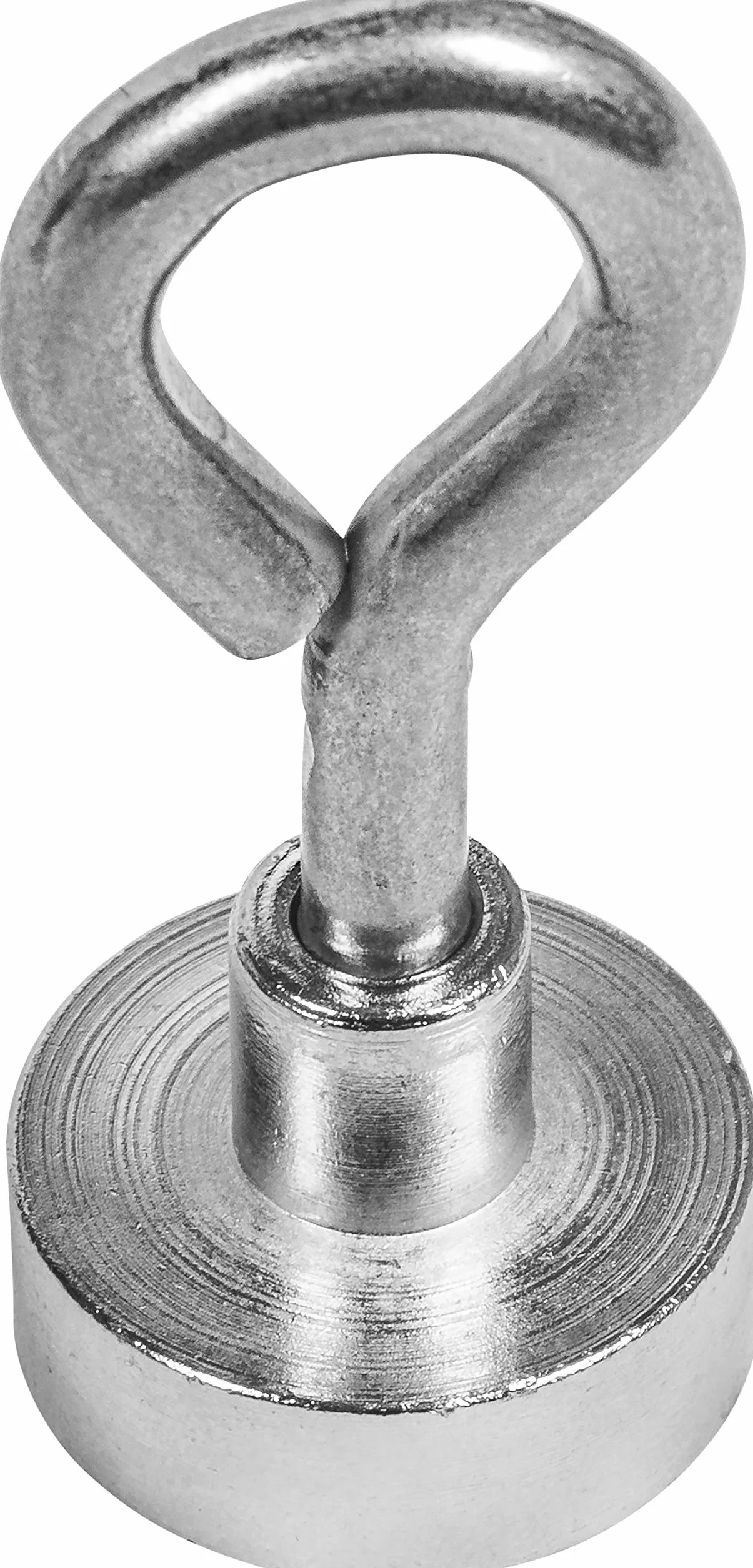 Connex Magnes neodymowy – z nakrętkami – Ø 20 x 7 mm – 1 szt. – bardzo silny magnes – 11 kg przyczepności, do użytku domowego, warsztatów i samochodów, magnes mocy z oczkiem magnetycznym/DY7100016