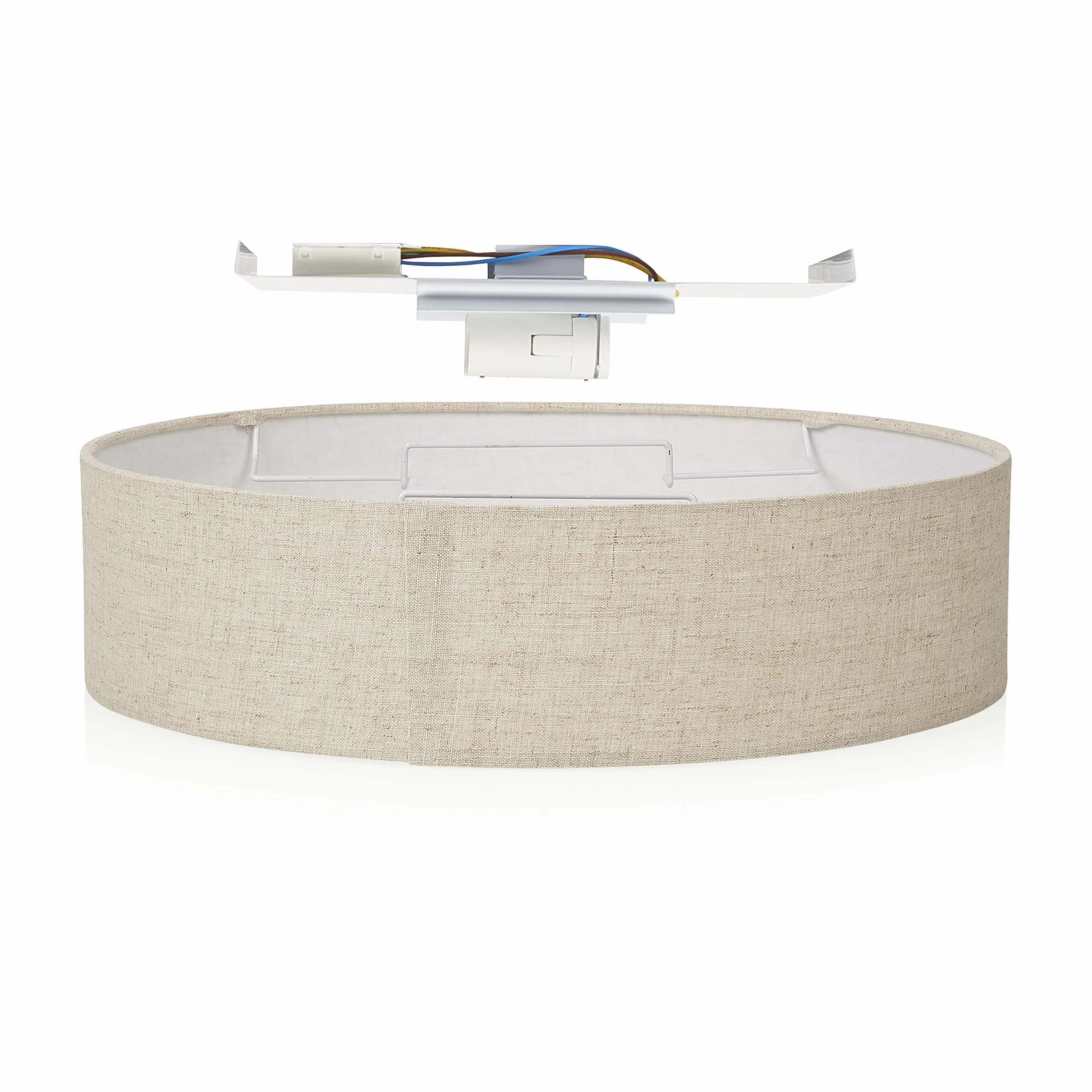 Smartwares Ceiling Dreams Natural lniana lampa sufitowa 40 cm, 3 x wbudowane oprawki E14, do żarówek do 40 W (nie wchodzą w zakres dostawy)