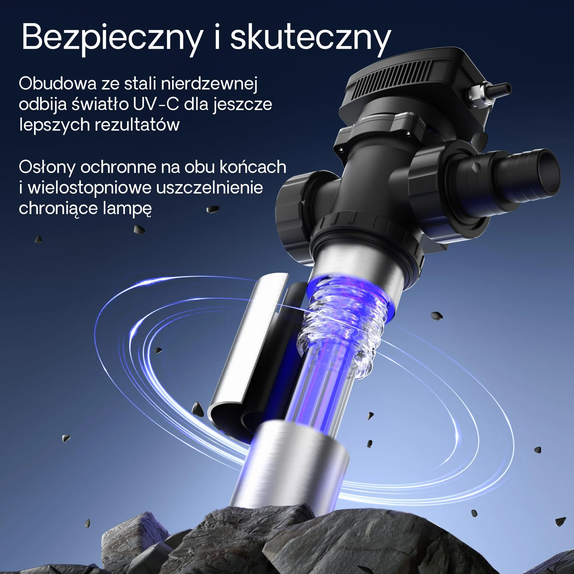 SunSun CUV-736 Klarownik z do oczka wodnego filtrowy sterylizator lampowy 36W UVC