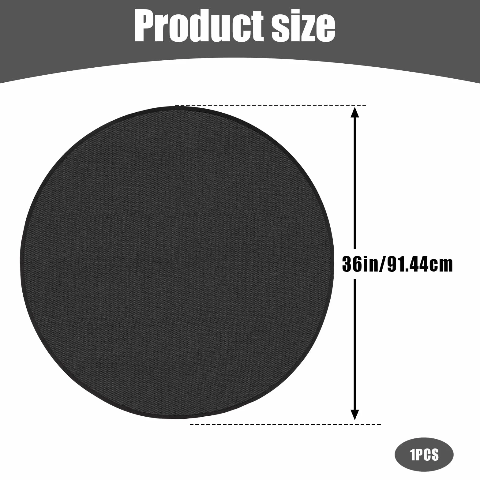 91,44cm Okragla Ognioodporna Mata na Palenisko do Grillowania Pod Grillem Olejoodporna Oslona Podlogi Kominka Podkladka Ochronna na Grill Zewnetrzny