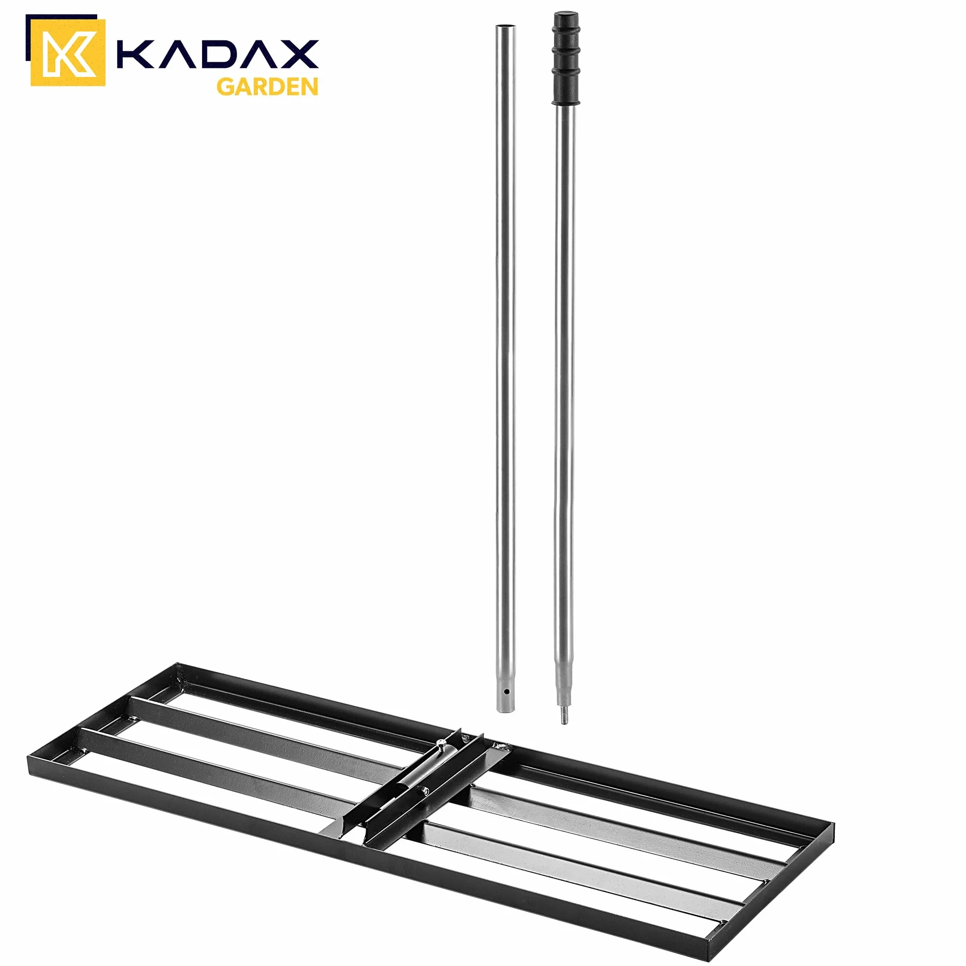 KADAX Grabie do trawnika 89 x 29 cm metalowe z trzonkiem