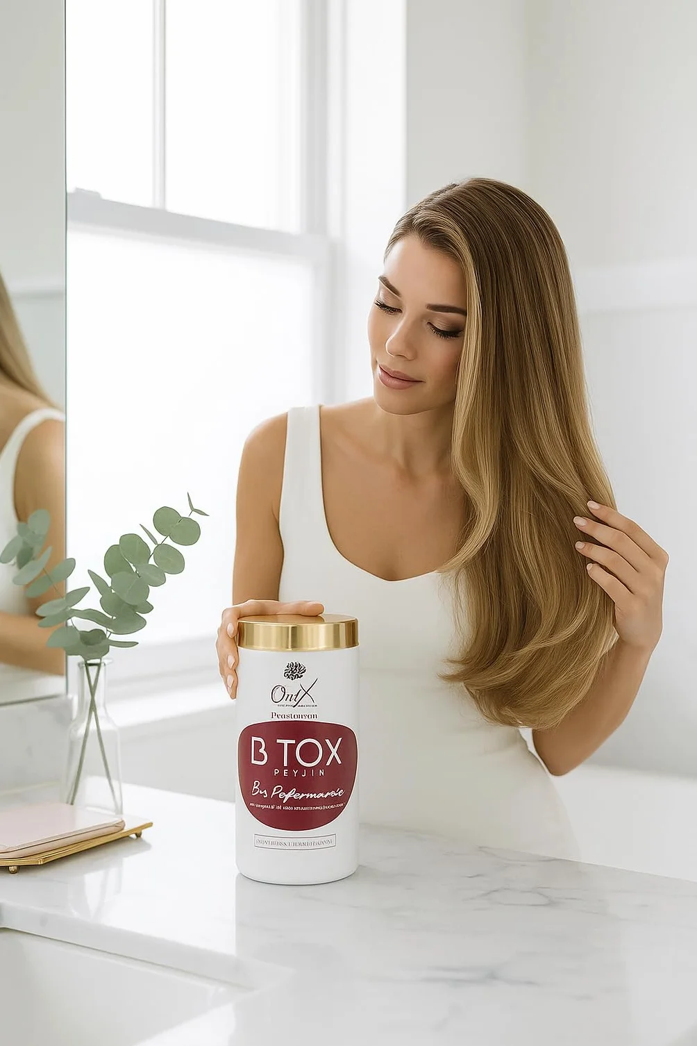 Onix Liss Professional BTX Capilar Bio Performance Olej arganowy, olej kokosowy i D-Pantenol, formuła redukująca objętość, 1000 g
