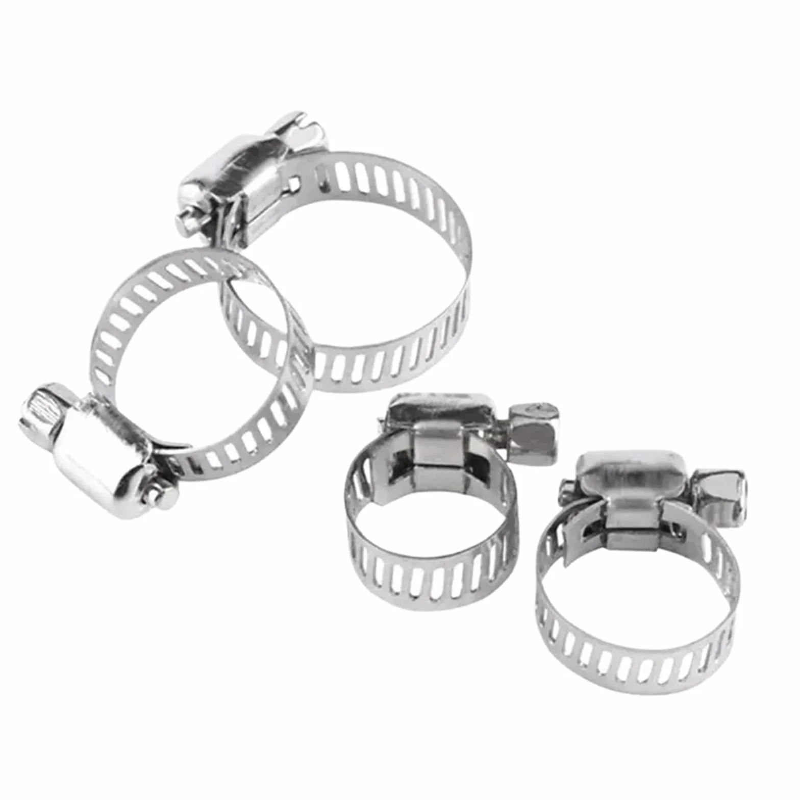10 szt. regulowanych opasek zaciskowych ze stali nierdzewnej do węży paliwowych do samochodów osobowych, szczypce ślimakowe (10 szt. 16 mm - 25 mm)