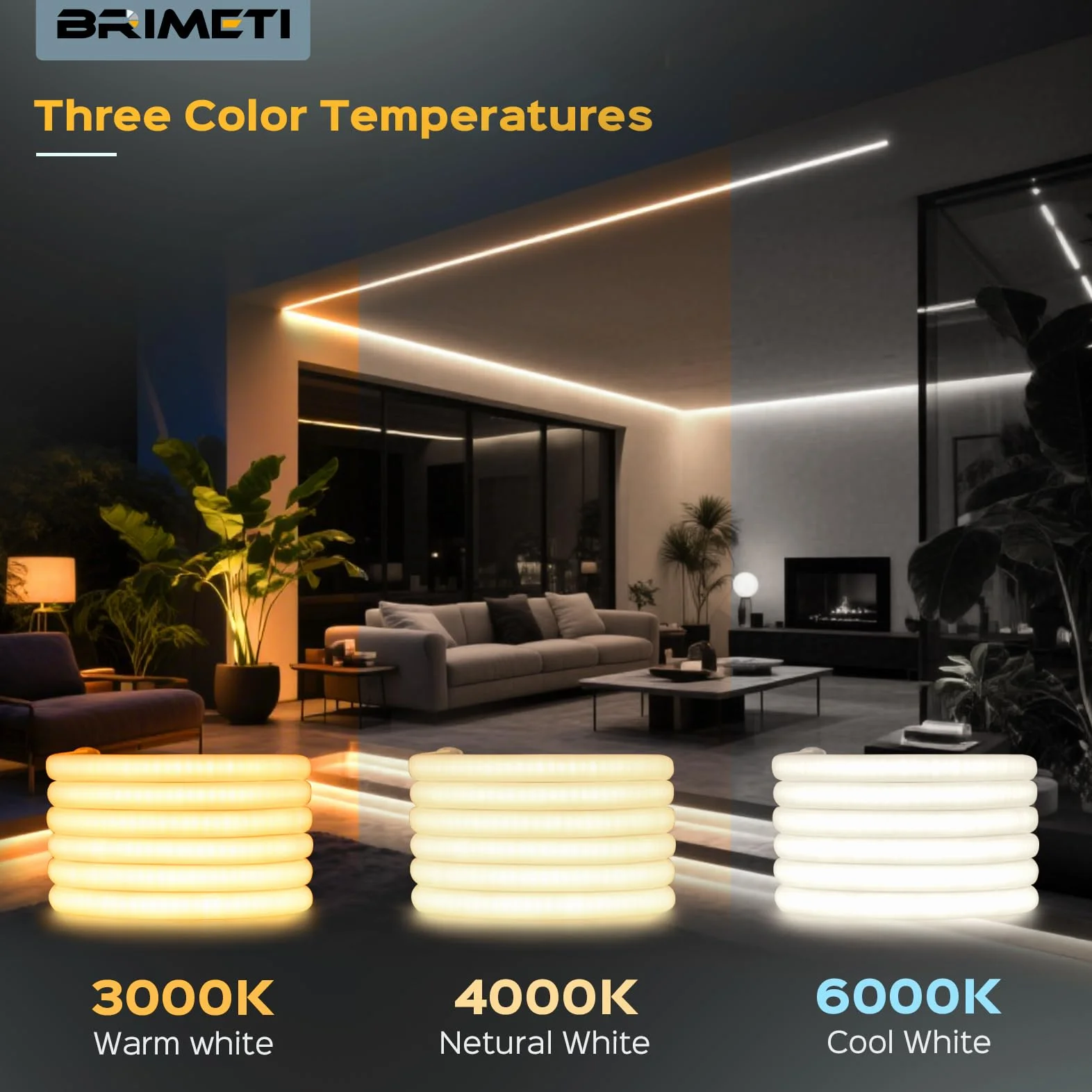 COB LED Taśma 15M 220V Neon IP65 Wodoodporna Zewnątrz Zimna Biel 6000K Neonowa Taśma LED 320LEDS/M Oświetlenie Swiatła DIY Domu Kuchnia Dekoracja Patio Salonu