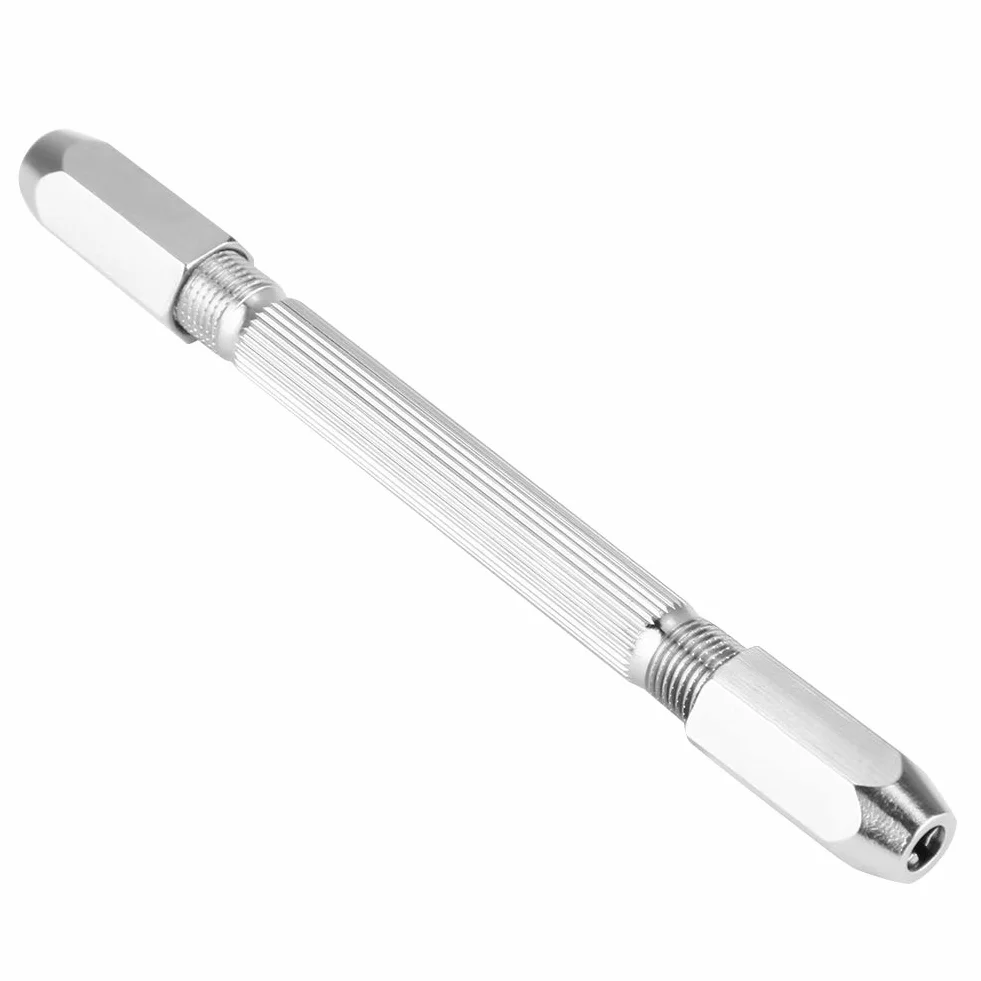 Wiertarka ręczna, świder ręczny Mini Micro 0-3 mm Wiertło imadło z podwójnym końcem, ręczny uchwyt obrotowy świder do wiercenia w drewnie, lipie, rogach kostnych