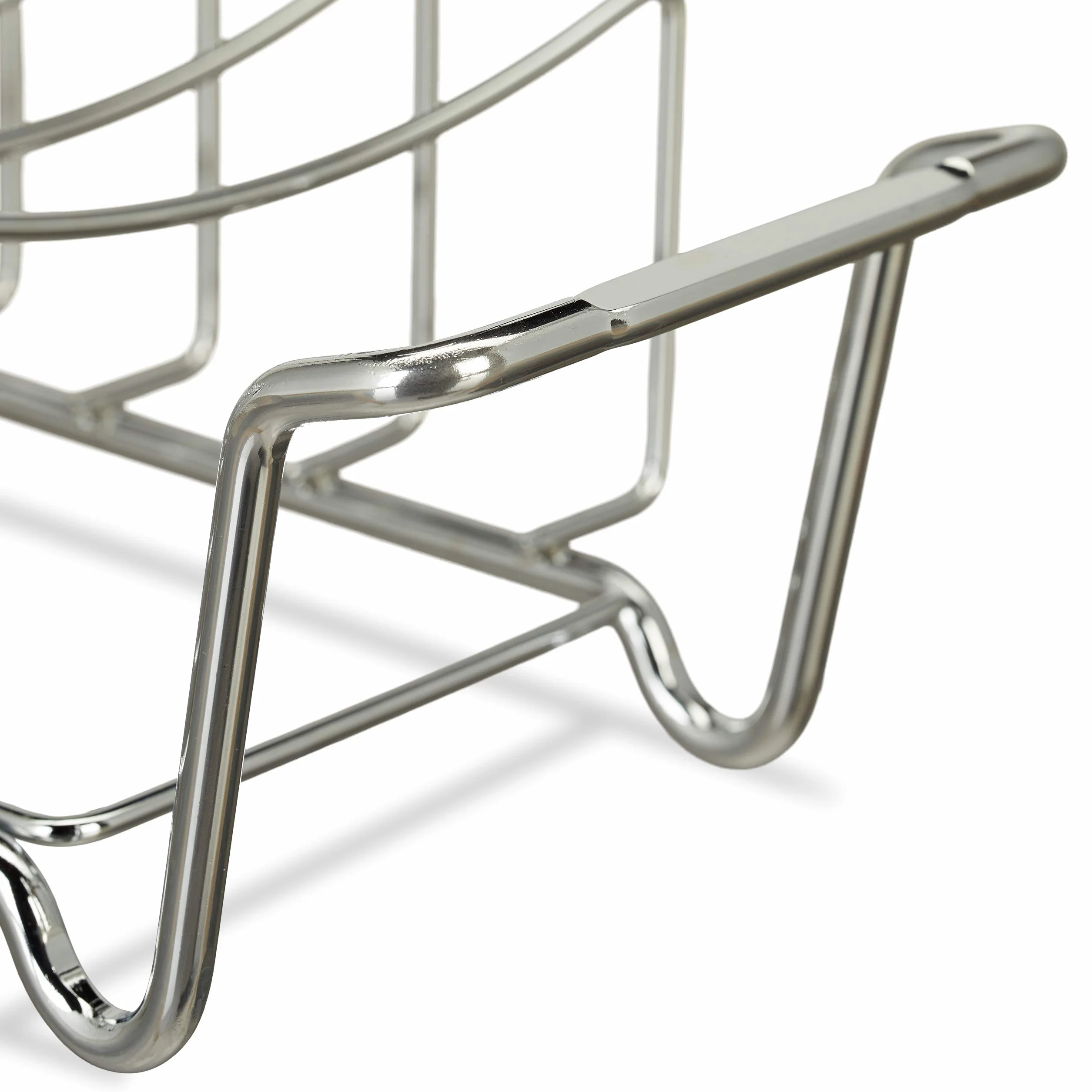 Relaxdays Uchwyt żeberkowy 2 w 1, kosz do pieczenia, BBQ, uchwyt na żeberka, wielofunkcyjny, do żeberek, stal, srebrny, 11,5 x 44,5 x 18,5 cm