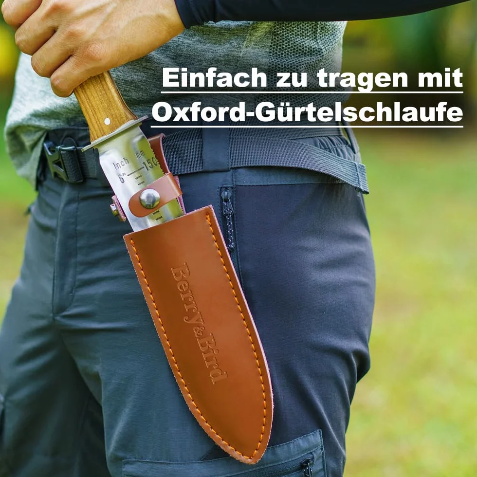 Berry&Bird Hori-Hori Gartenmesser 177.8mm gezackte Klinge Unkraut Wurzeln Gartenarbeit