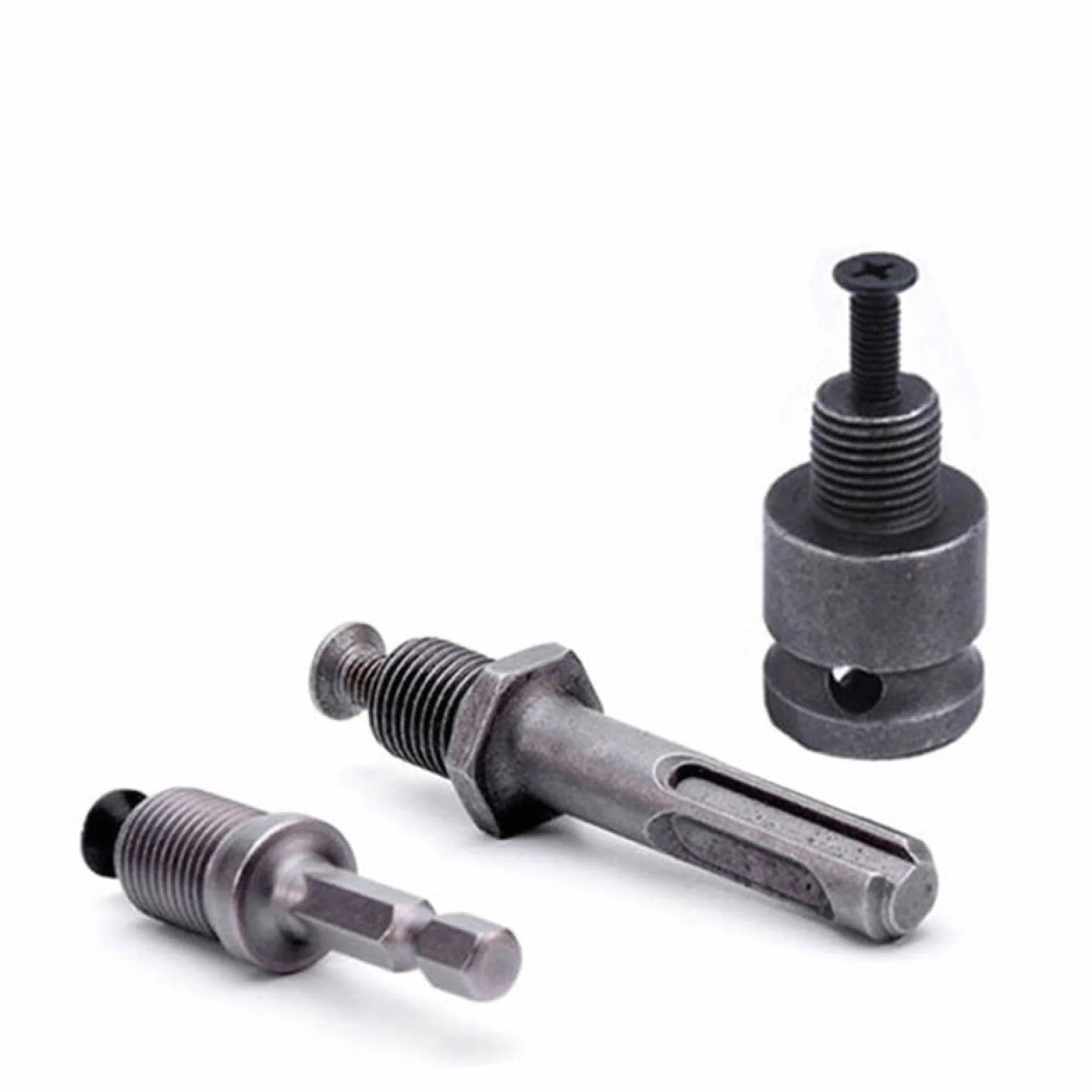 Adapter konwertera uchwytu wiertarskiego do klucza udarowego, wkrętarki elektrycznej, młota elektrycznego, gniazda sześciokątnego SDS-plus, kwadratowego, żeńskiego, konwertera 1/2 3/8 (zestaw adapte