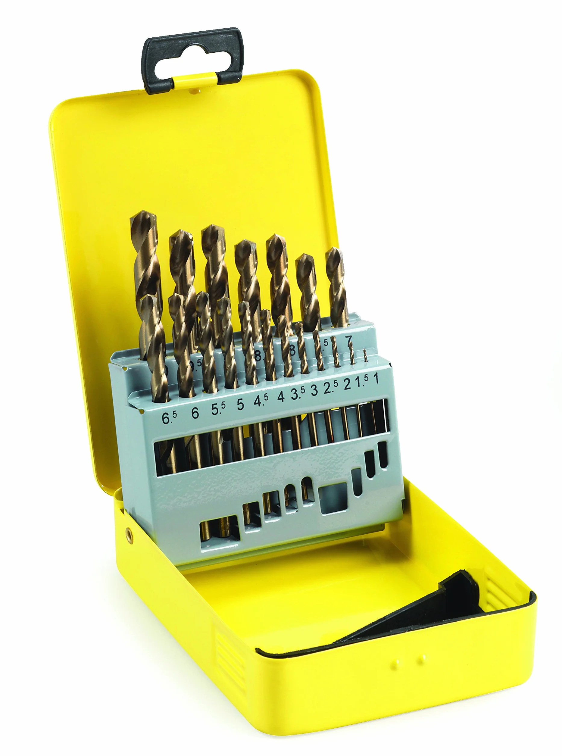 TIMco HSSCO19DS zestaw bitów z powłoką kobaltową HSS-G zawiera rozmiary 1-10 mm - 19 szt.