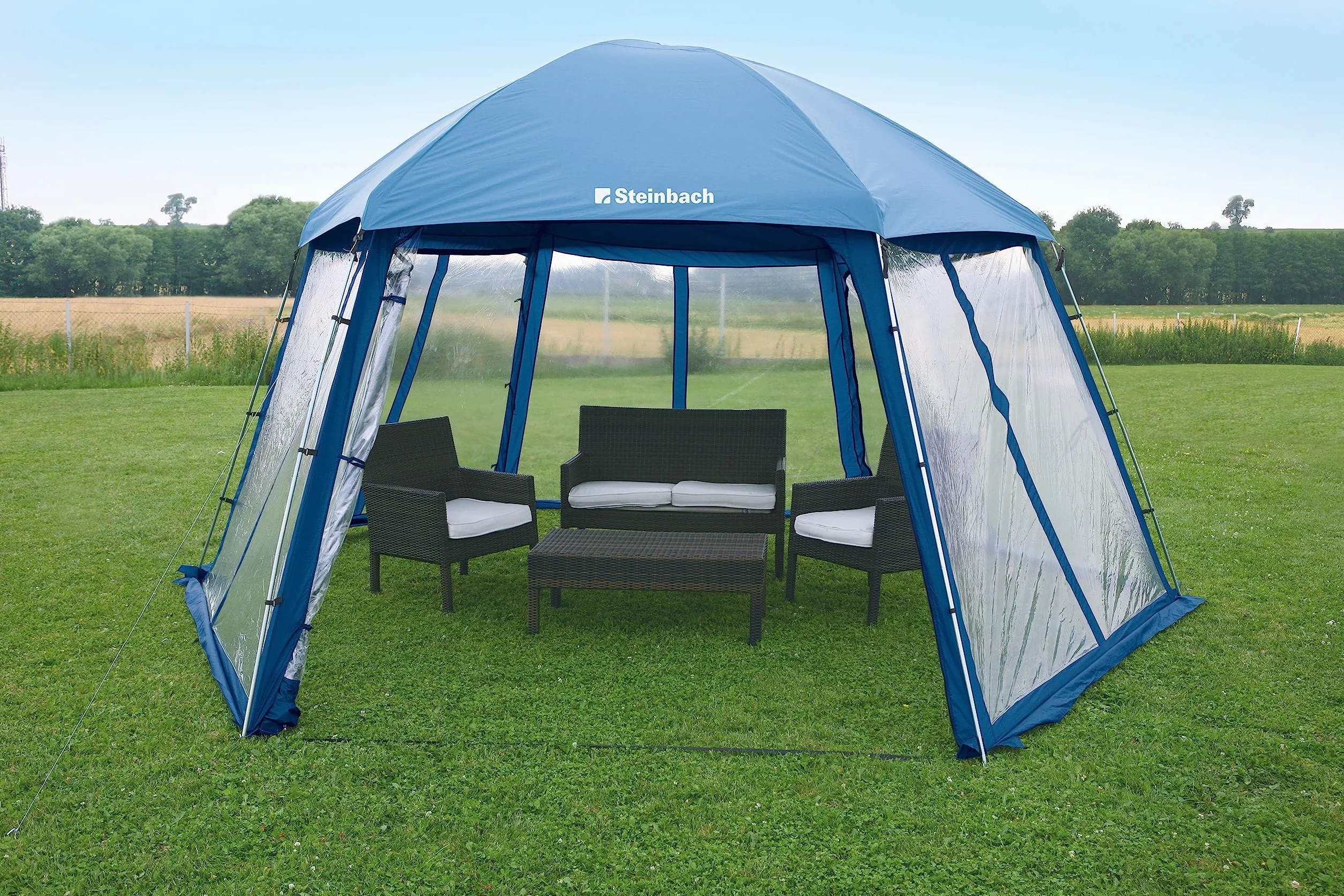 Steinbach Dach basenowy 500 x 433 x 250 cm do basenu 400 cm ochrona przed słońcem podgrzewanie wody
