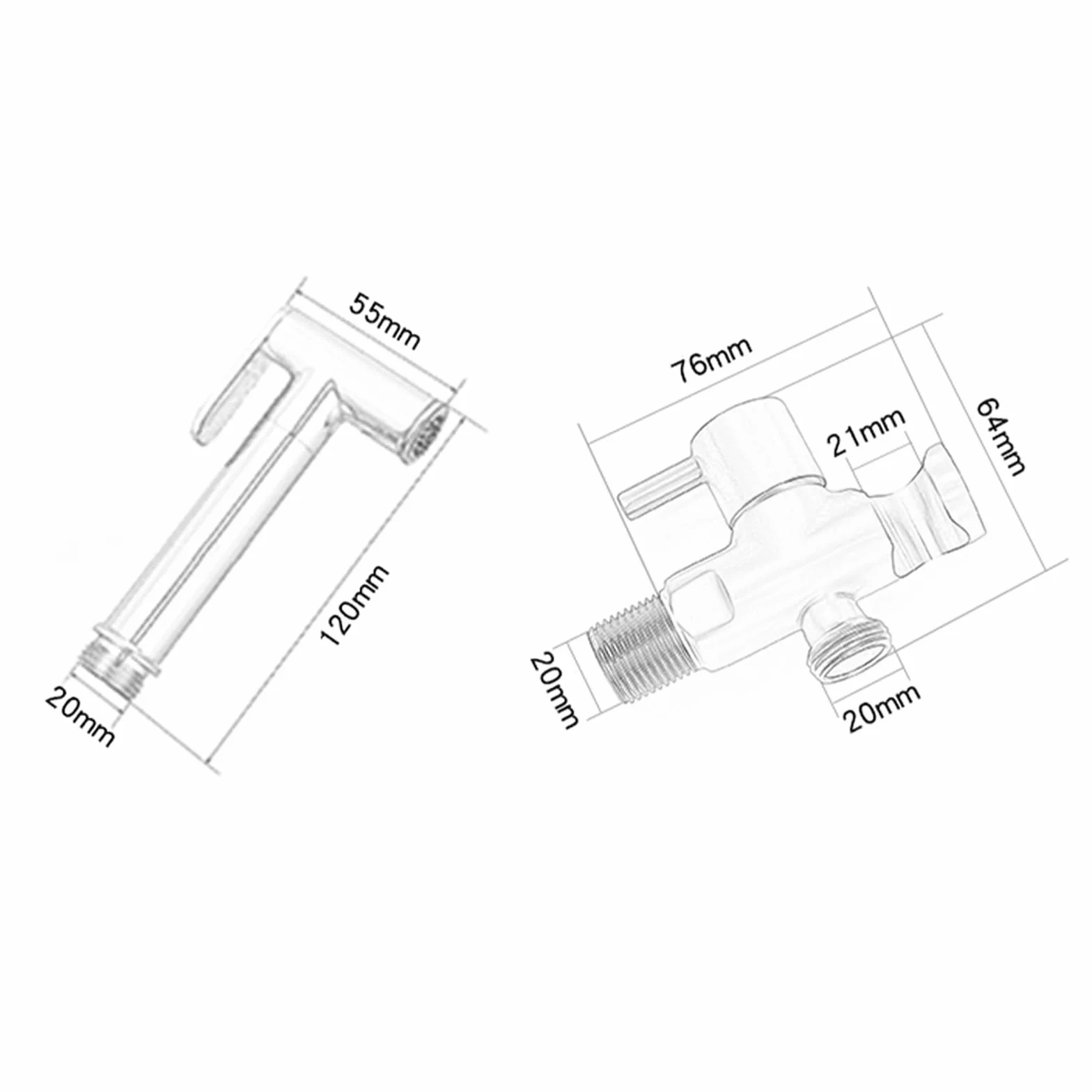 Czarny przenośny bidet opryskiwacz do bidetu, przenośny zestaw do zimnej wody Prysznic ręczny do montażu na ścianie Mosiądz prysznic bidet z wężem i uchwytem, do higieny osobistej toalety prysznicowej