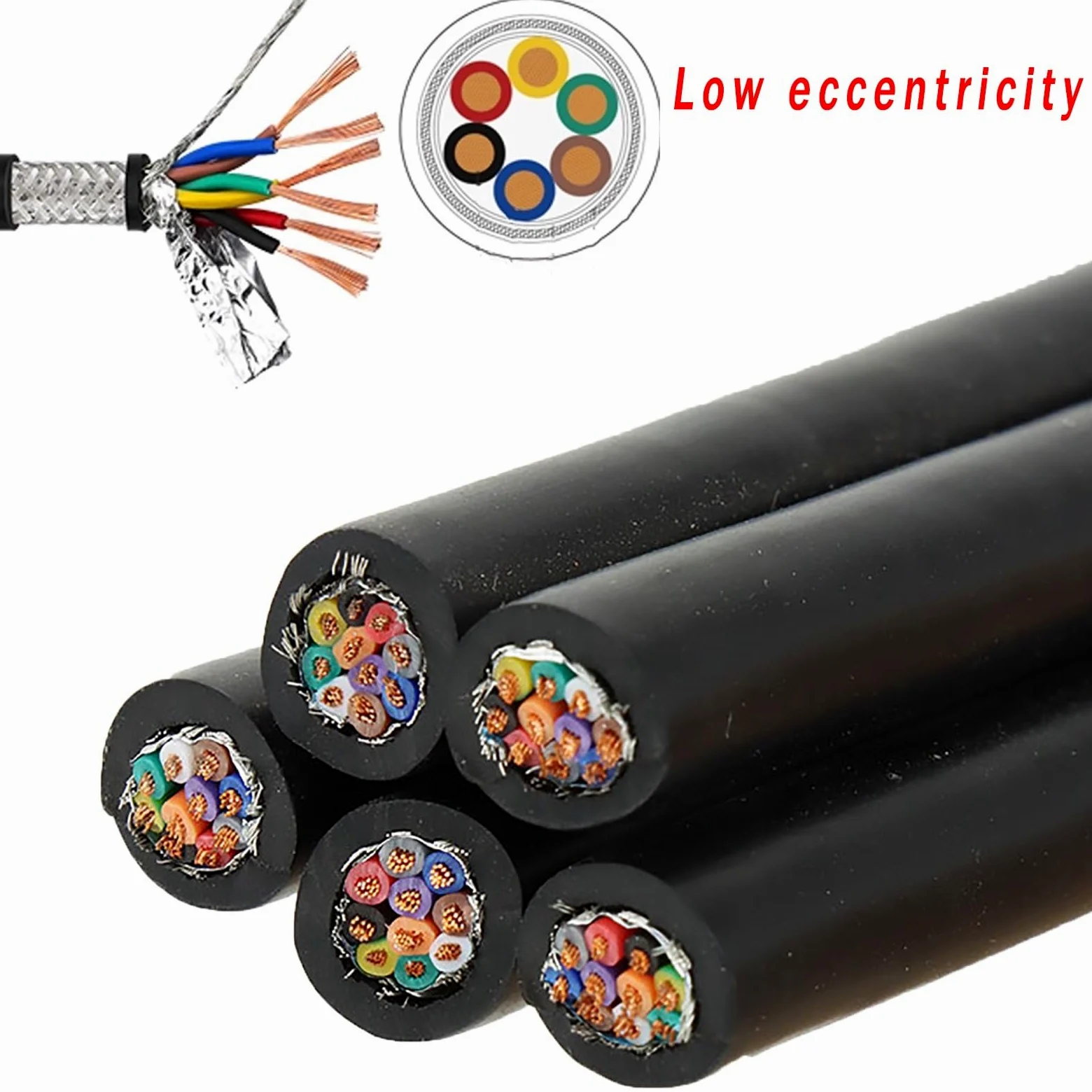 Ekranowany kabel alarmowy, Kabel skrętkowy ekranowany UL2464 22AWG 300 V -20°C do 80°C 4-20 żył(25ft,22AWG-14C)