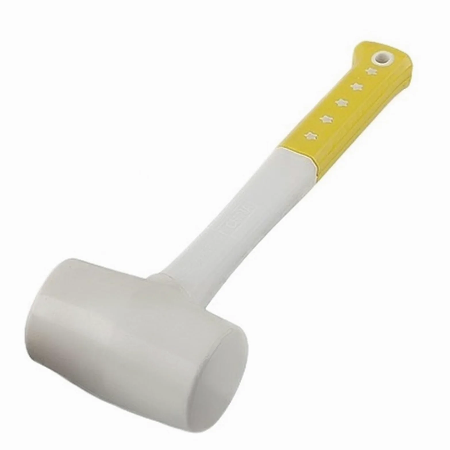 Młotek z miękką powierzchnią, młotek gumowy, 1 szt. Wytrzymały biały gumowy młotek do montażu płytek ceramicznych, kleju plastikowego, 55 mm, 60 mm, 70 mm średnicy z uchwytem antypoślizgowym(55mm Diam