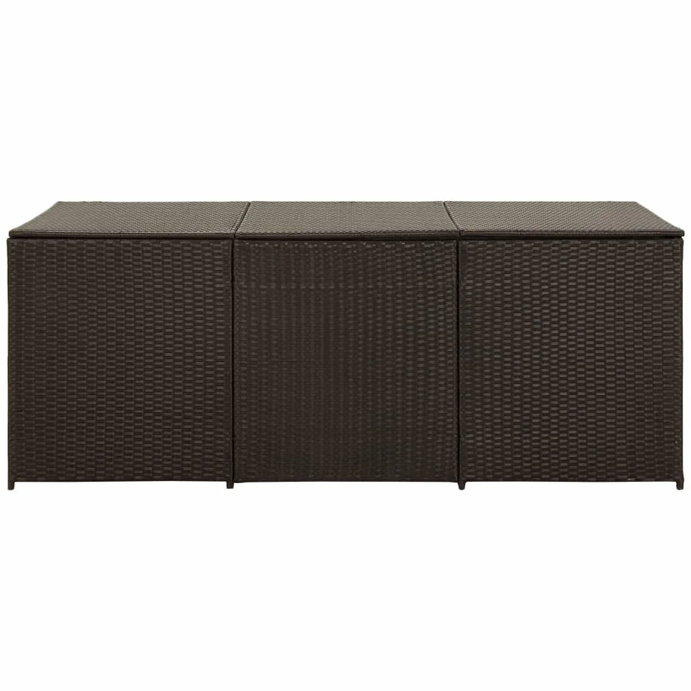 Skrzynia Ogrodowa Poly Rattan 100x50x50 cm Odporna na Pogodę z Wkładką PE