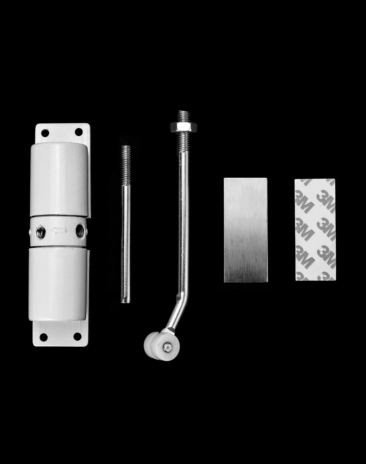 QWORK® Automatyczne zamykanie drzwi, zamykanie drzwi sprężynowych, stop aluminium, do drzwi rodzinnych, drzwi drewniane, maksymalna szerokość drzwi 1000 mm, czarny