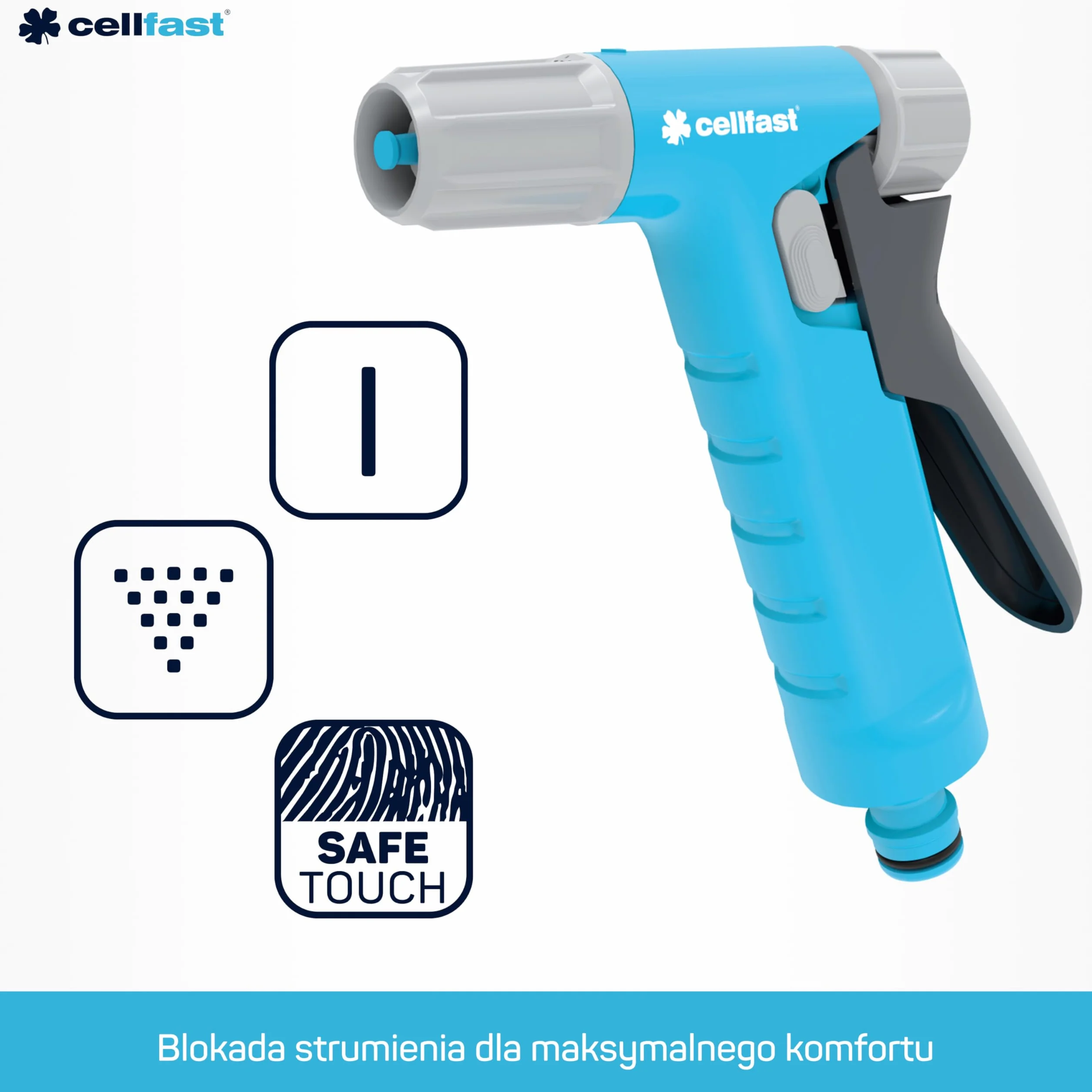 CELLFAST Zraszacz Pistoletowy Ogrodowy Safetouch Hydron