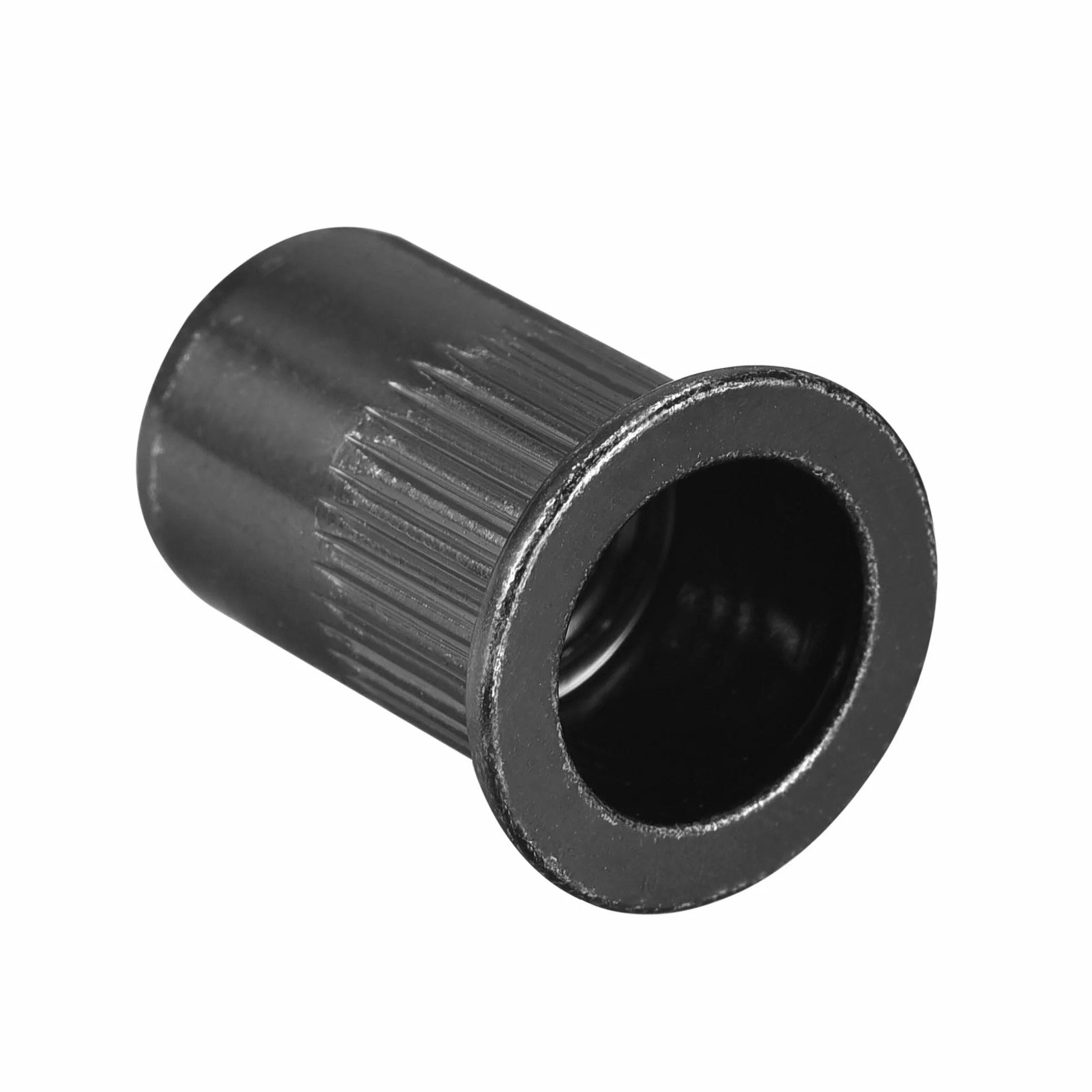 QUARKZMAN M10 nitonakrętki ze stali węglowej, ocynkowane, radełkowana głowica płaska, nakrętka gwintowana, czarna, 20 sztuk