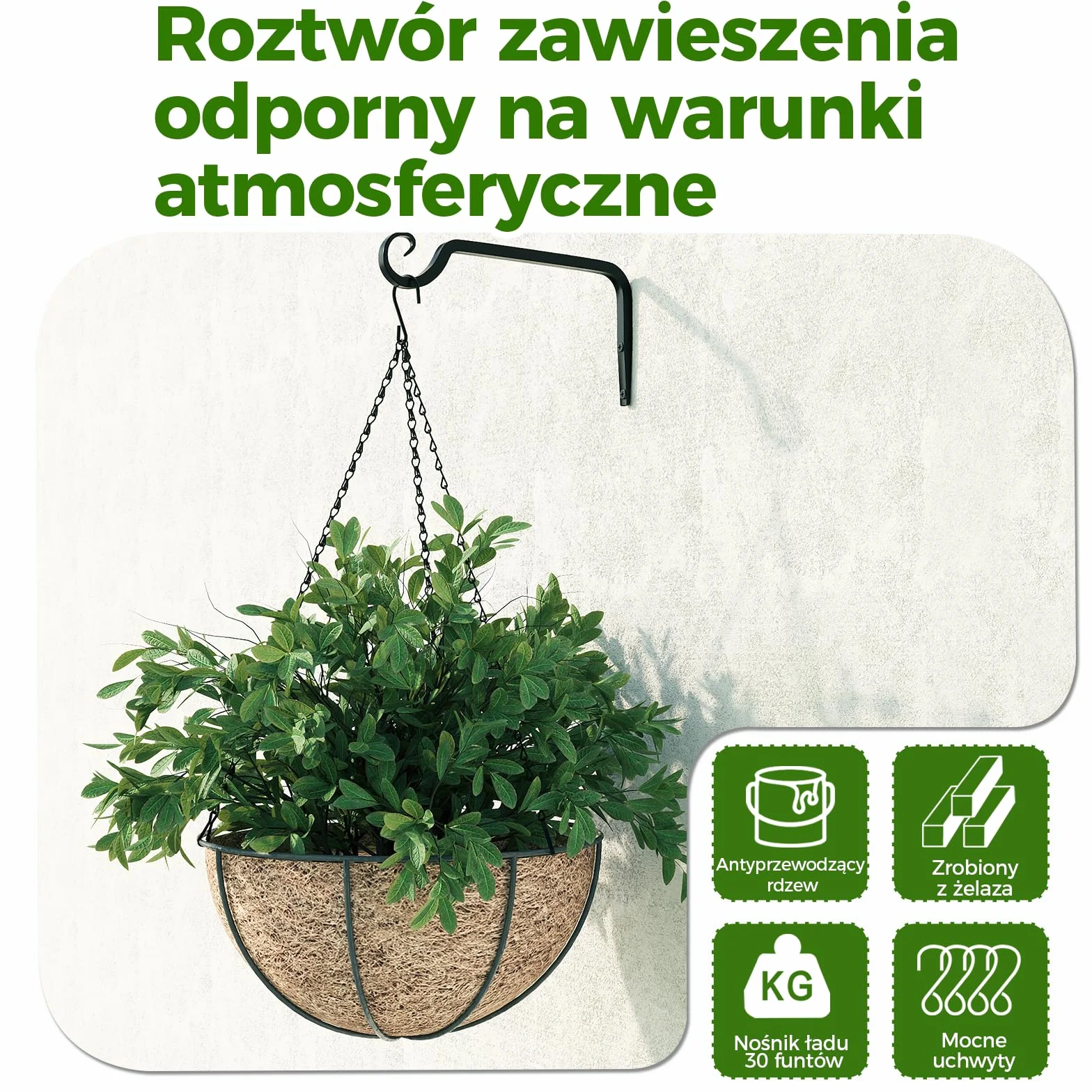 Bamworld 3 Szt. Czarnych Łańcuchów 47 cm - Uniwersalne Wieszaki do Donic, Karmników, Lampionów i Dekoracji Ogrodowych na Zewnątrz i do Wnętrz