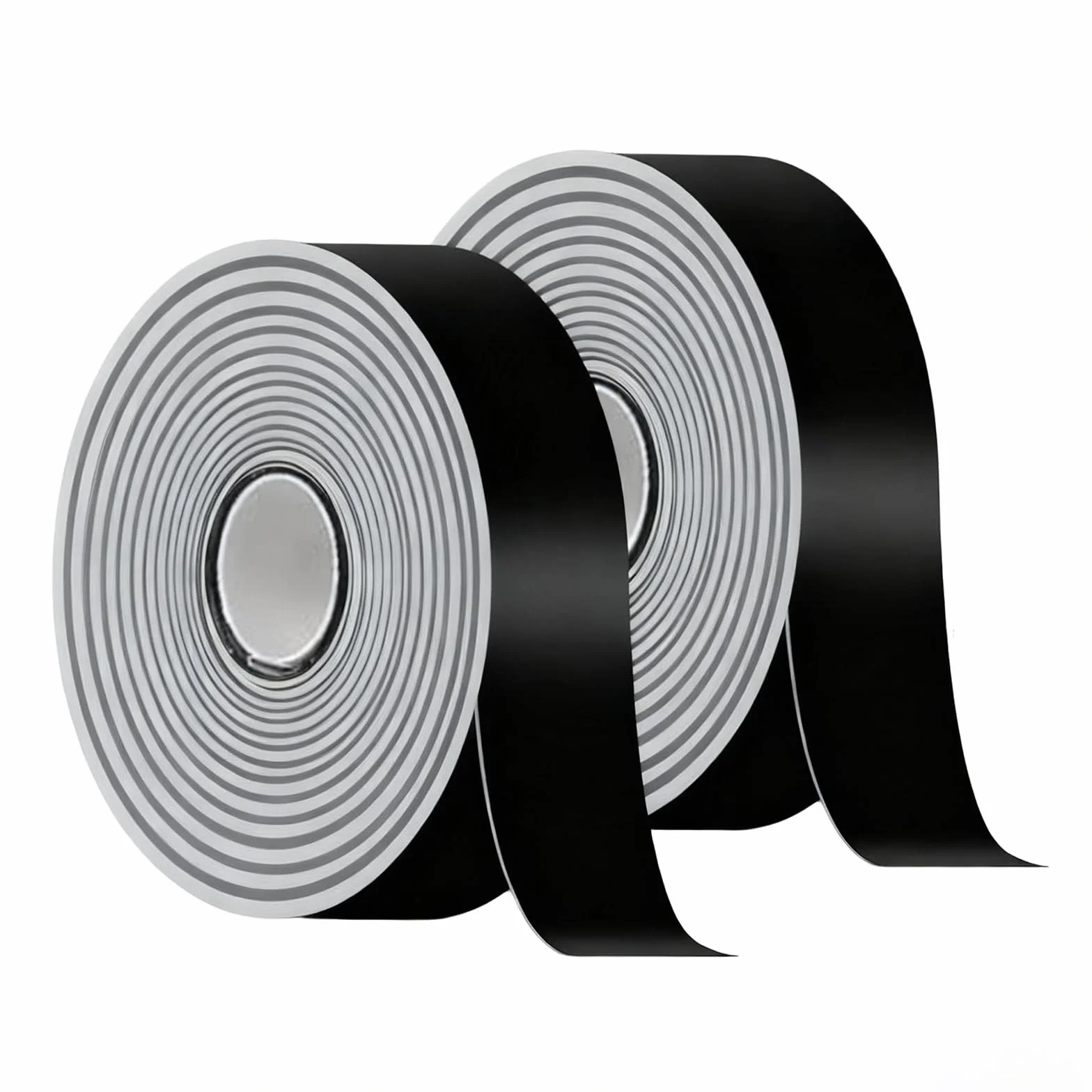 2 rolki taśmy klejącej butylowej, czarna, 50 mm x 15 m, wodoszczelna taśma naprawcza, taśma bitumiczna, samoprzylepna, czarna taśma uszczelniająca, odporna na wysokie temperatury, do przyczep