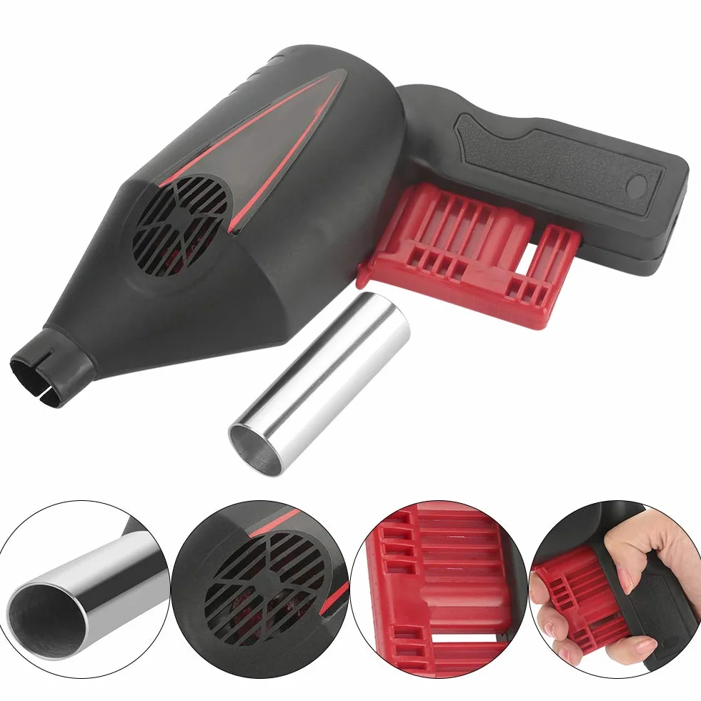 Stainless Steel Manual BBQ Fan for Charcoal Grill & Campfire | Portable Camping Blower, No Battery Needed