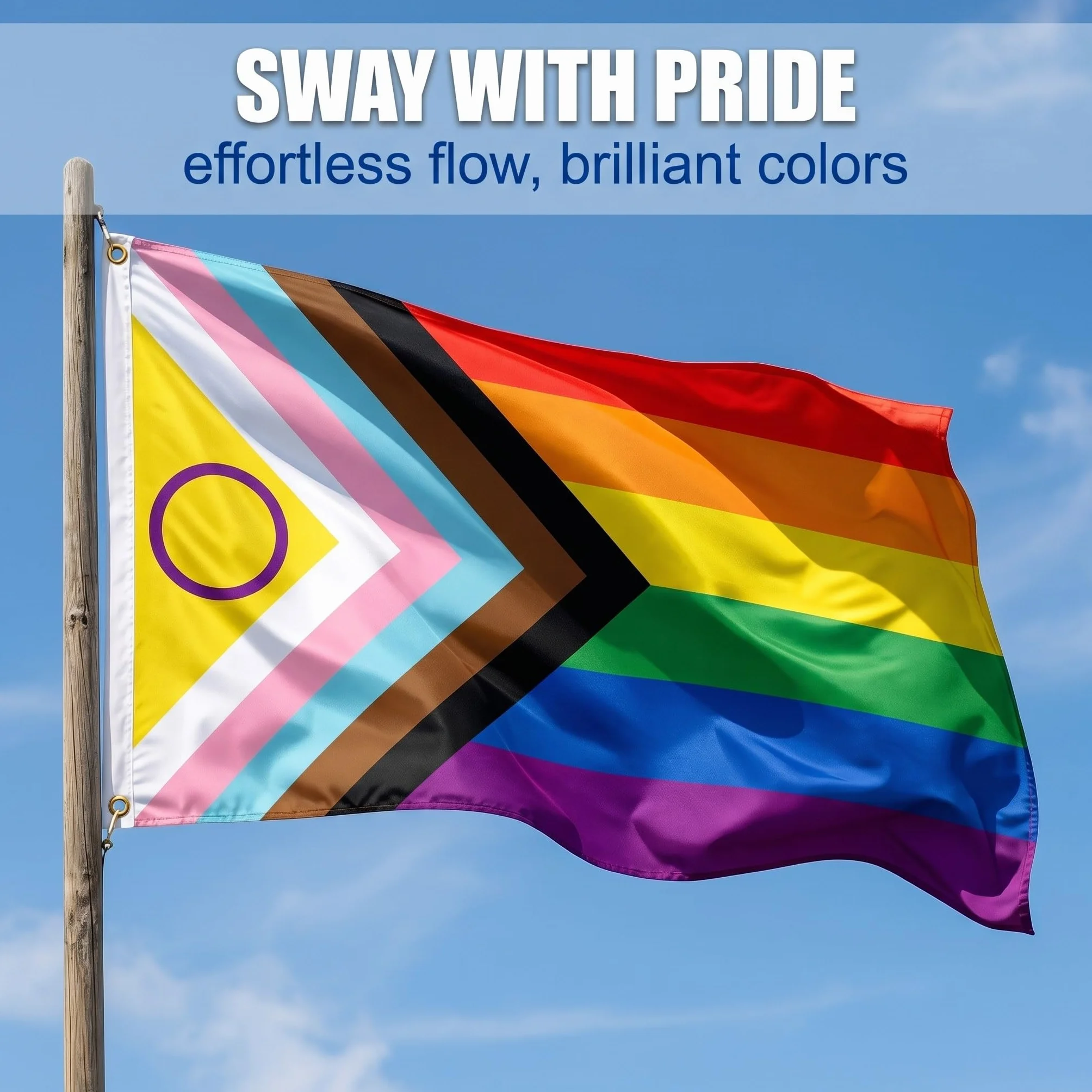Pride Flag tęczowa flaga 90 x 150 cm – flaga LGBTQ z 2 mosiężnymi oczkami do CSD i Pride Month, odporna na warunki atmosferyczne, tęczowa flaga z poliestru, Gay Pride, dekoracja do użytku na zewnątrz