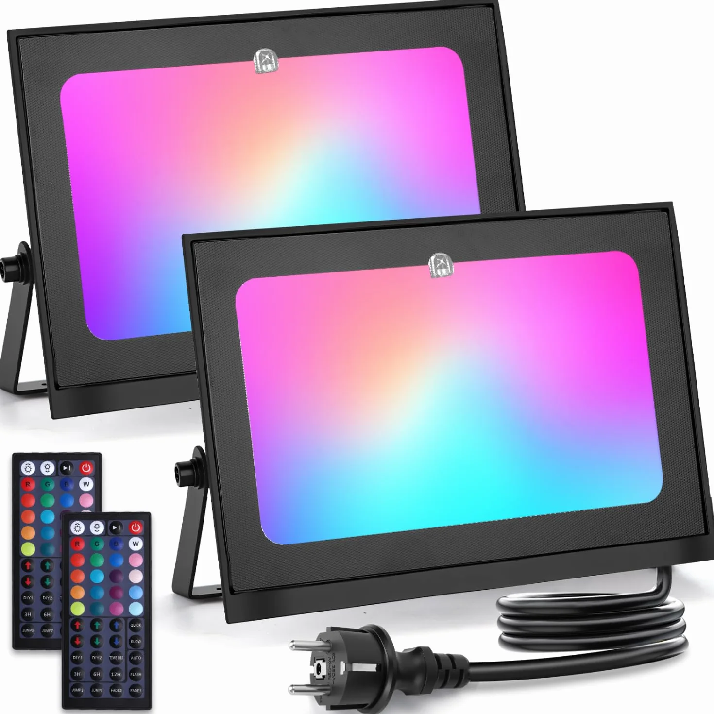 Aigostar - Zewnętrzny reflektor LED RGB, 50W, z pilotem zdalnego sterowania