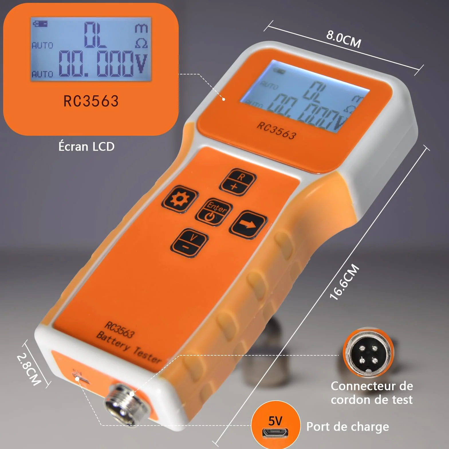 Miernik rezystancji wewnętrznej, napięcie akumulatora 1 uΩ~200Ω/0~±100 VDC, tester baterii ołowiowo-jonowych, litowo-żelazowo-fosforanowych, "zrób to sam" RC3563