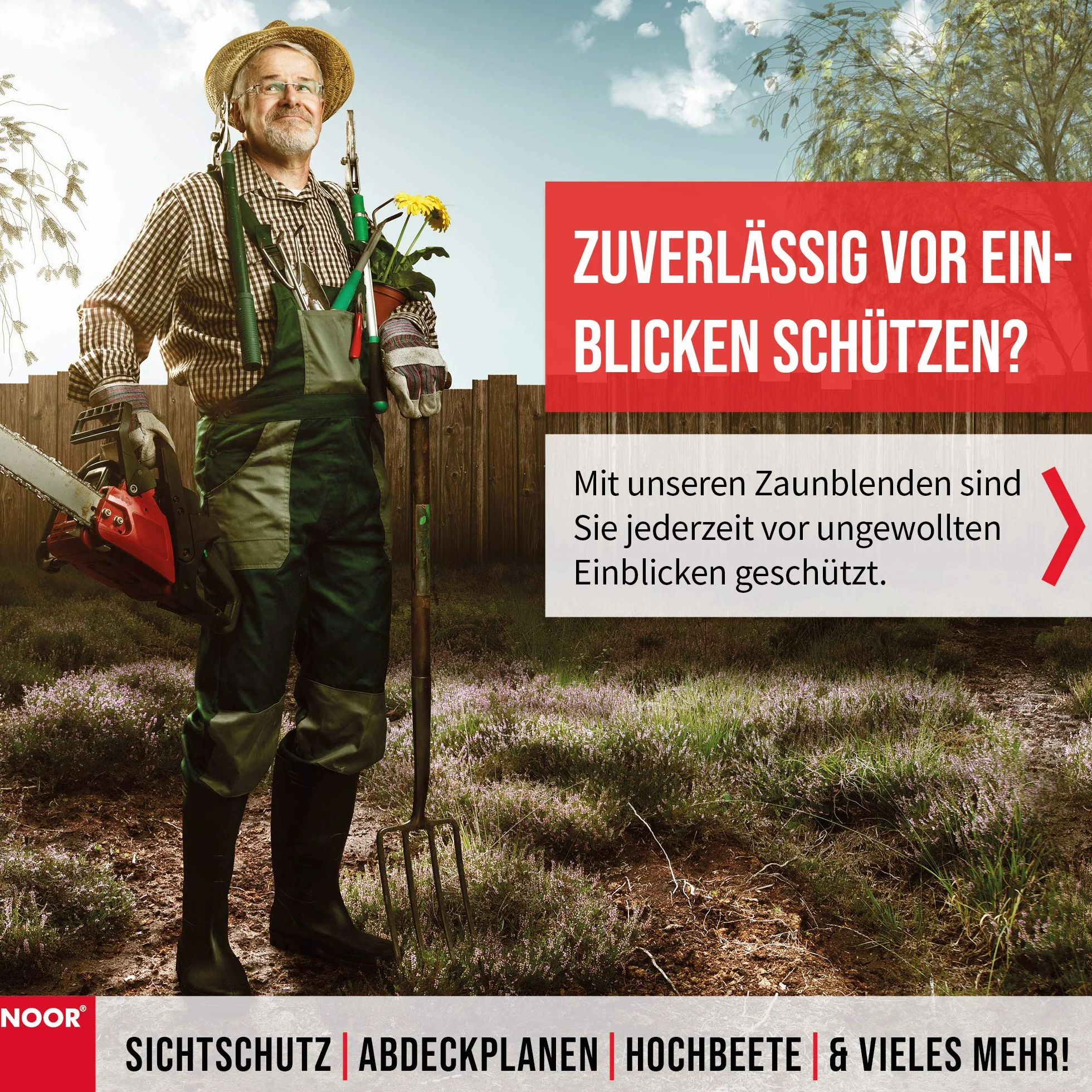 NOOR Osłona ogrodzeniowa PCW nieprzejrzysta 630 g/m2 jasnoszara I 0,19 x 35 m I idealna ochrona przed wzrokiem dla Twojego ogrodzenia z podwójnym prętem I paski maskujące w wielu kolorach I odporna na warunki atmosferyczne