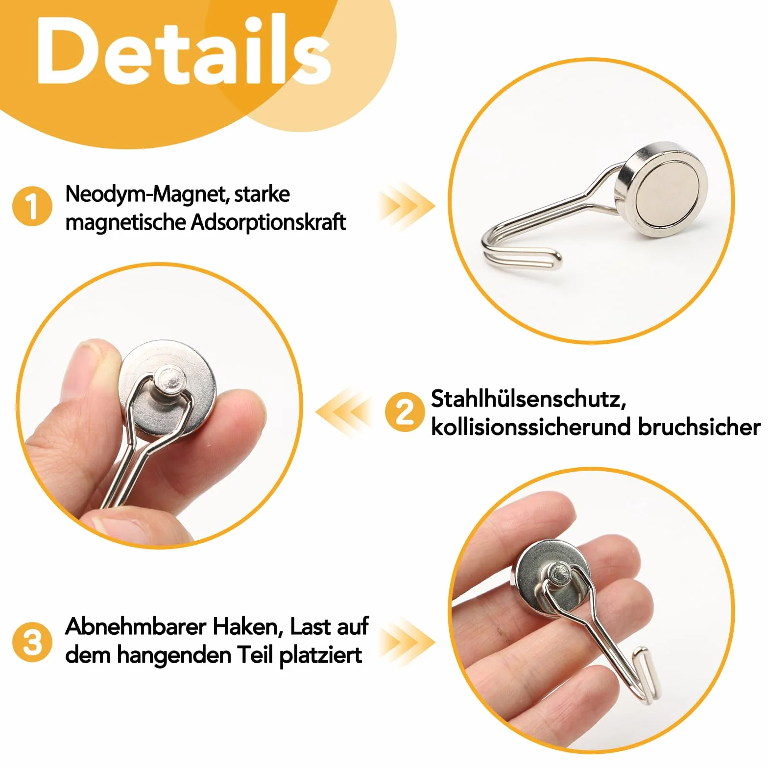 8 sztuk bardzo mocnych haczyków magnetycznych, uchwyt na klucze, magnetyczny wieszak na ręczniki, obrotowy, magnetyczny, nierdzewny, metalowy hak do rejsu, grilla, grilla, kuchni, lodówki, gadżetów